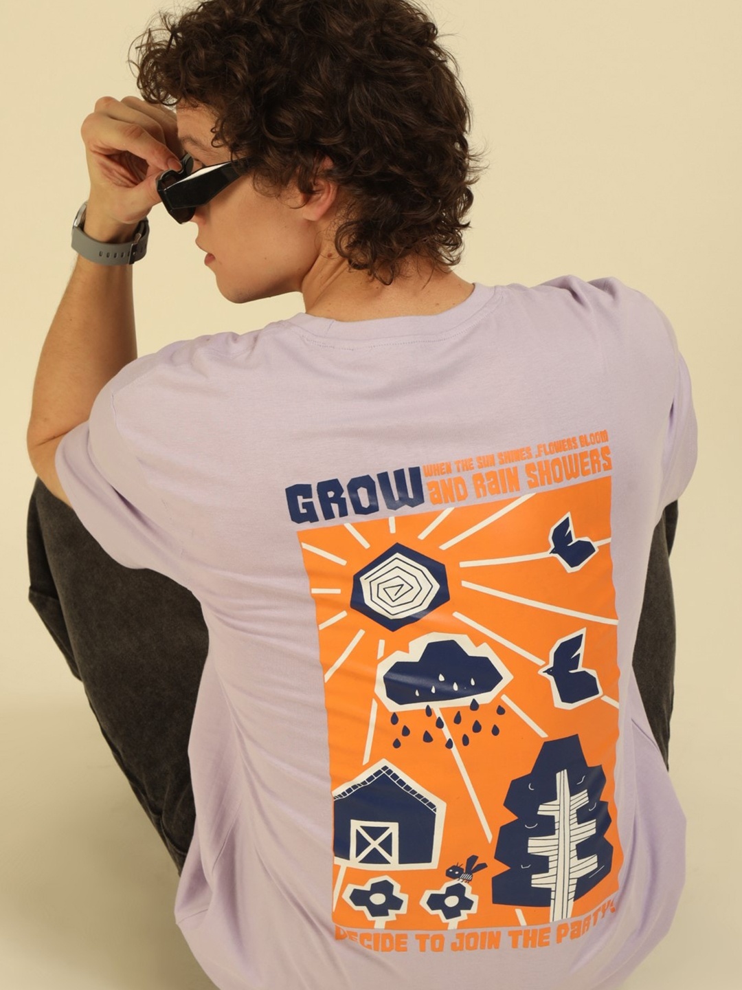 recast Graphic Printed Drop-Shoulder Sleeves Bio Finish Pure Cotton Oversized T-shirt, Purple
recast Graphic Printed Drop-Shoulder Sleeves Bio Finish Pure Cotton Oversized T-shirt, Purple