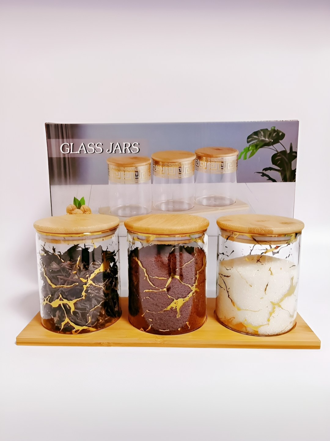 USHA SHRIRAM Transparent & Brown 4 Pcs Dishwasher Safe Jars With Bamboo Lids 850 ml Each
USHA SHRIRAM Transparent & Brown 4 Pcs Dishwasher Safe Jars With Bamboo Lids 850 ml Each