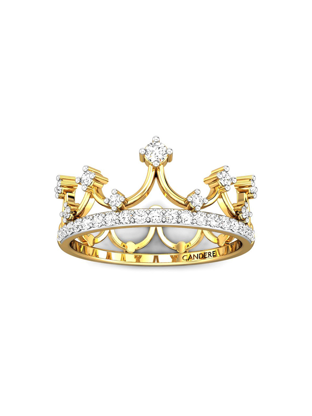 CANDERE A KALYAN JEWELLERS COMPANY 18KT (750) Gold Cubic Zirconia Studded Ring-2.59gm
CANDERE A KALYAN JEWELLERS COMPANY 18KT (750) Gold Cubic Zirconia Studded Ring-2.59gm