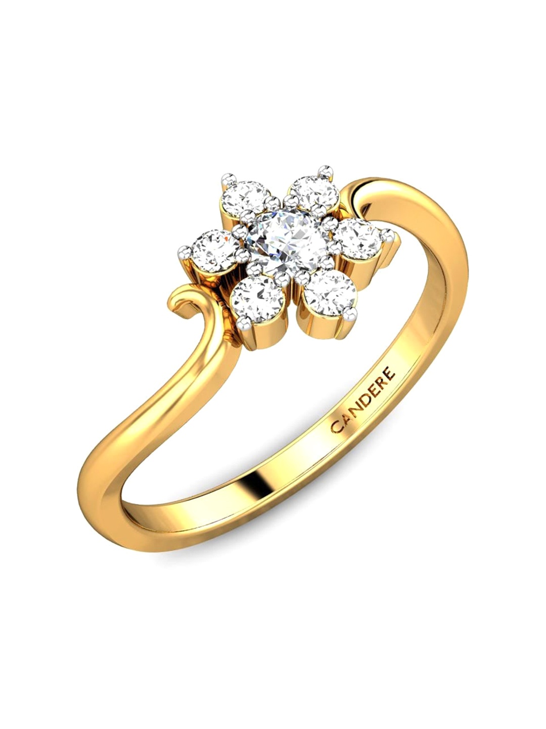 CANDERE A KALYAN JEWELLERS COMPANY 18KT (750) Gold Cubic Zirconia Studded Ring- 1.73gm
CANDERE A KALYAN JEWELLERS COMPANY 18KT (750) Gold Cubic Zirconia Studded Ring- 1.73gm