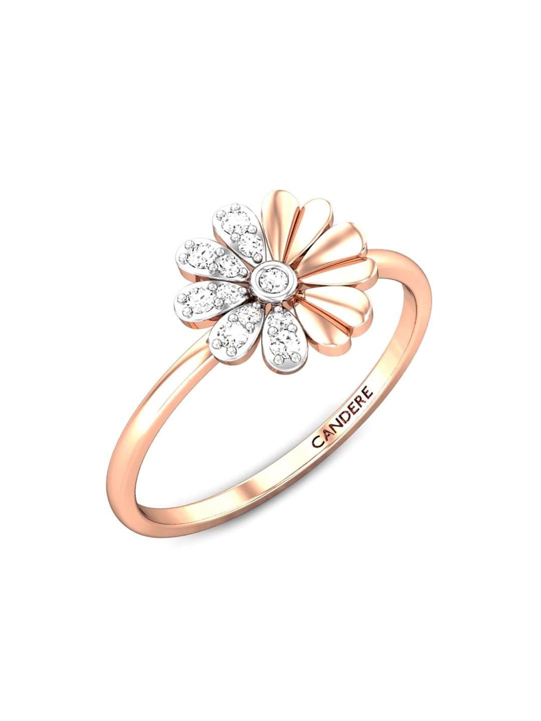 CANDERE A KALYAN JEWELLERS COMPANY 18KT (750) Rose Gold Cubic Zirconia Studded Ring-1.51gm
CANDERE A KALYAN JEWELLERS COMPANY 18KT (750) Rose Gold Cubic Zirconia Studded Ring-1.51gm