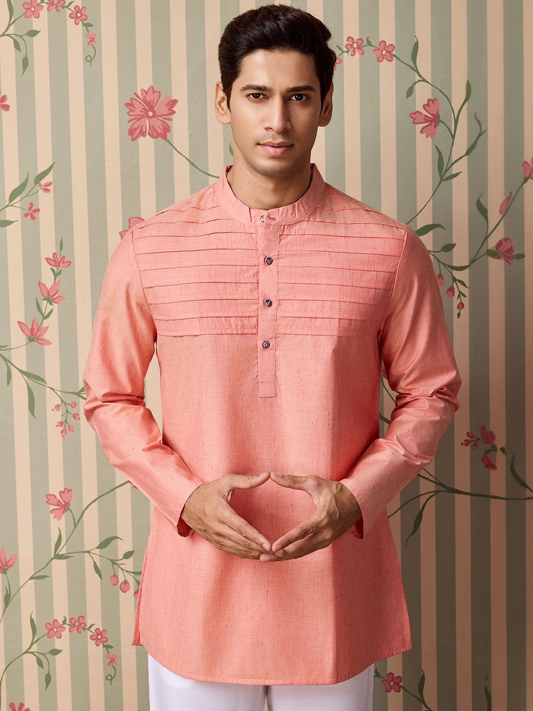 Ode by House of Pataudi Mandarin Collar Summer Sheers Cotton Straight Short Kurta, Orange
Ode by House of Pataudi Mandarin Collar Summer Sheers Cotton Straight Short Kurta, Orange