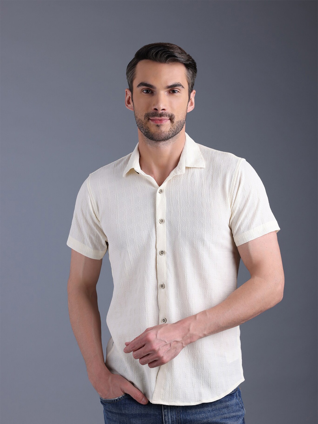 FILO HEVIS Checks Self Design Spread Collar Classic Regular Fit Casual Shirt, Yellow
FILO HEVIS Checks Self Design Spread Collar Classic Regular Fit Casual Shirt, Yellow