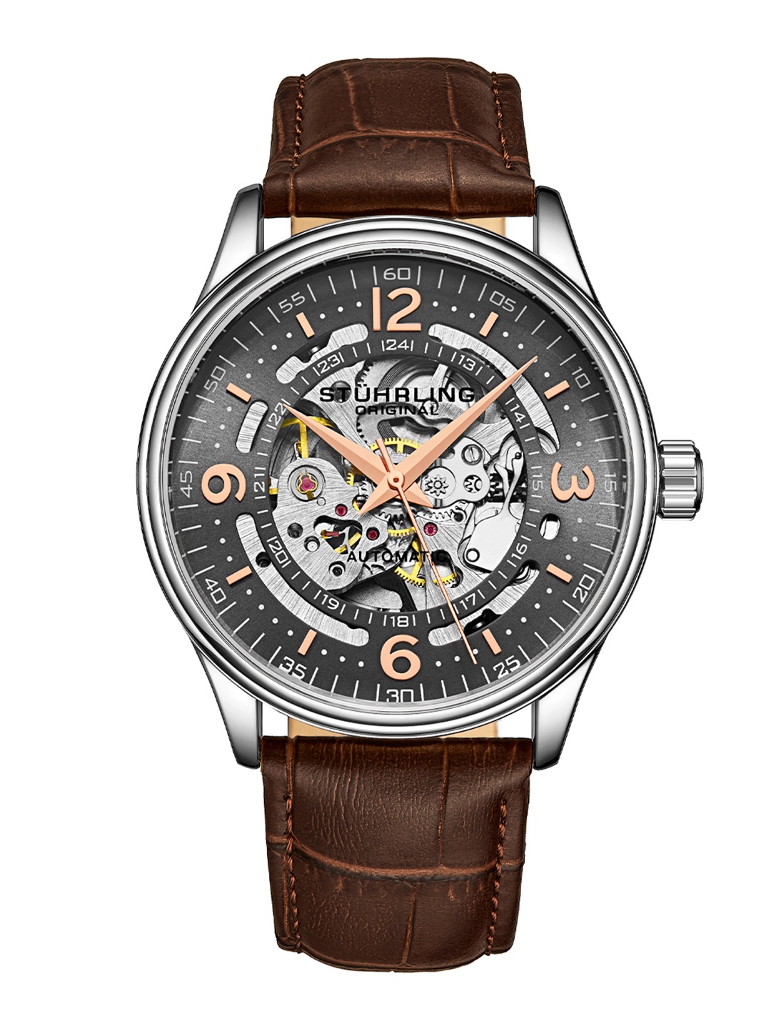 STUHRLING ORIGINAL Men Skeleton Dial & Stainless Steel Textured Straps Analogue Motion Powered Watch, Green
STUHRLING ORIGINAL Men Skeleton Dial & Stainless Steel Textured Straps Analogue Motion Powered Watch, Green