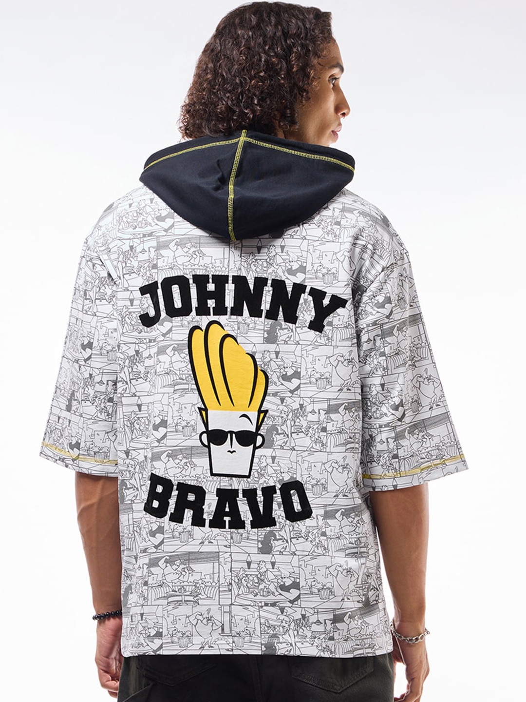 Bewakoof Graphic Printed Hooded Drop Shoulder Sleeves Pure Cotton Oversized T-shirt, White
Bewakoof Graphic Printed Hooded Drop Shoulder Sleeves Pure Cotton Oversized T-shirt, White