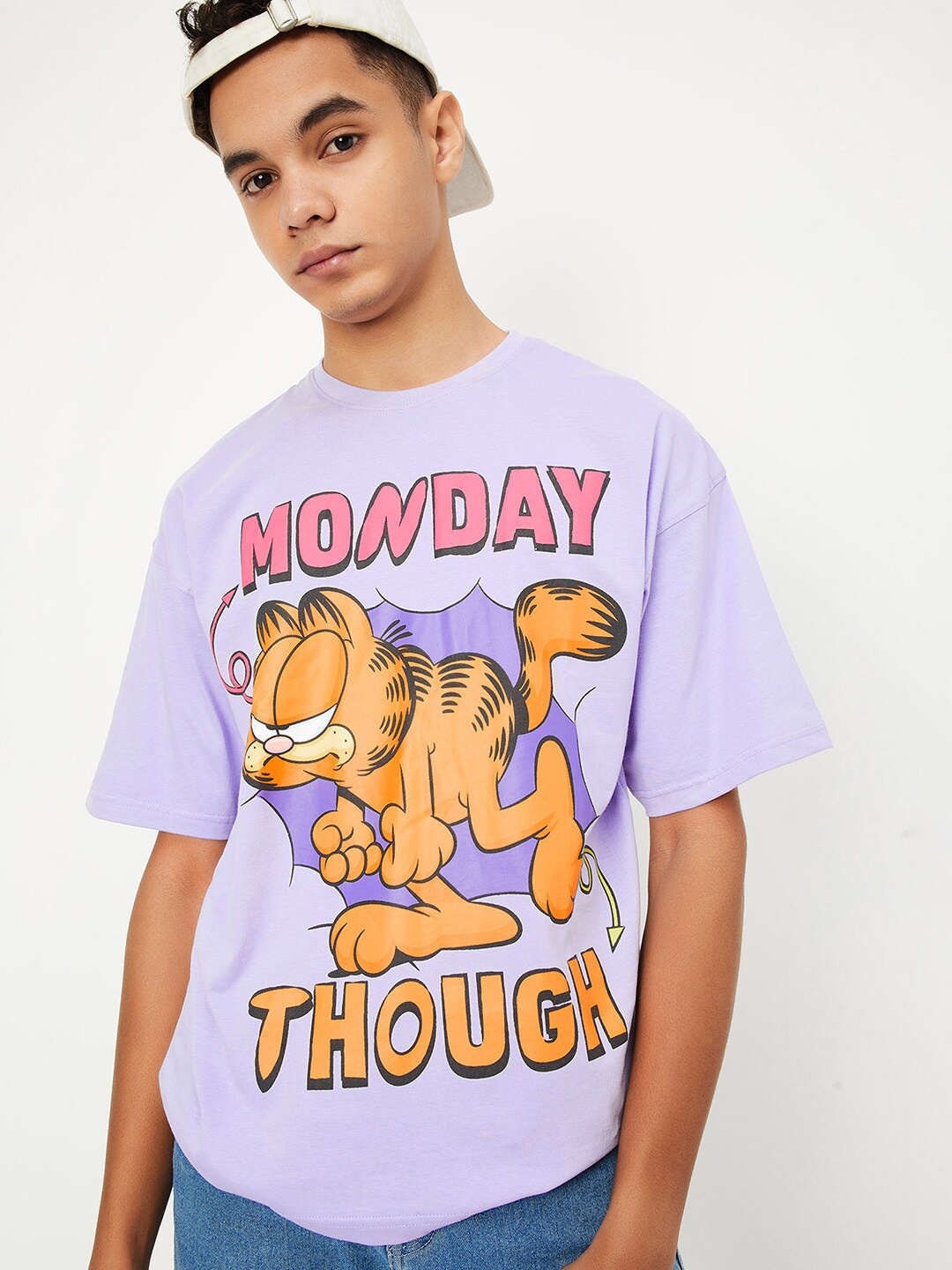 max Boys Graphic Printed Round Neck Drop-Shoulder Sleeves Cotton T-shirt, Purple
max Boys Graphic Printed Round Neck Drop-Shoulder Sleeves Cotton T-shirt, Purple