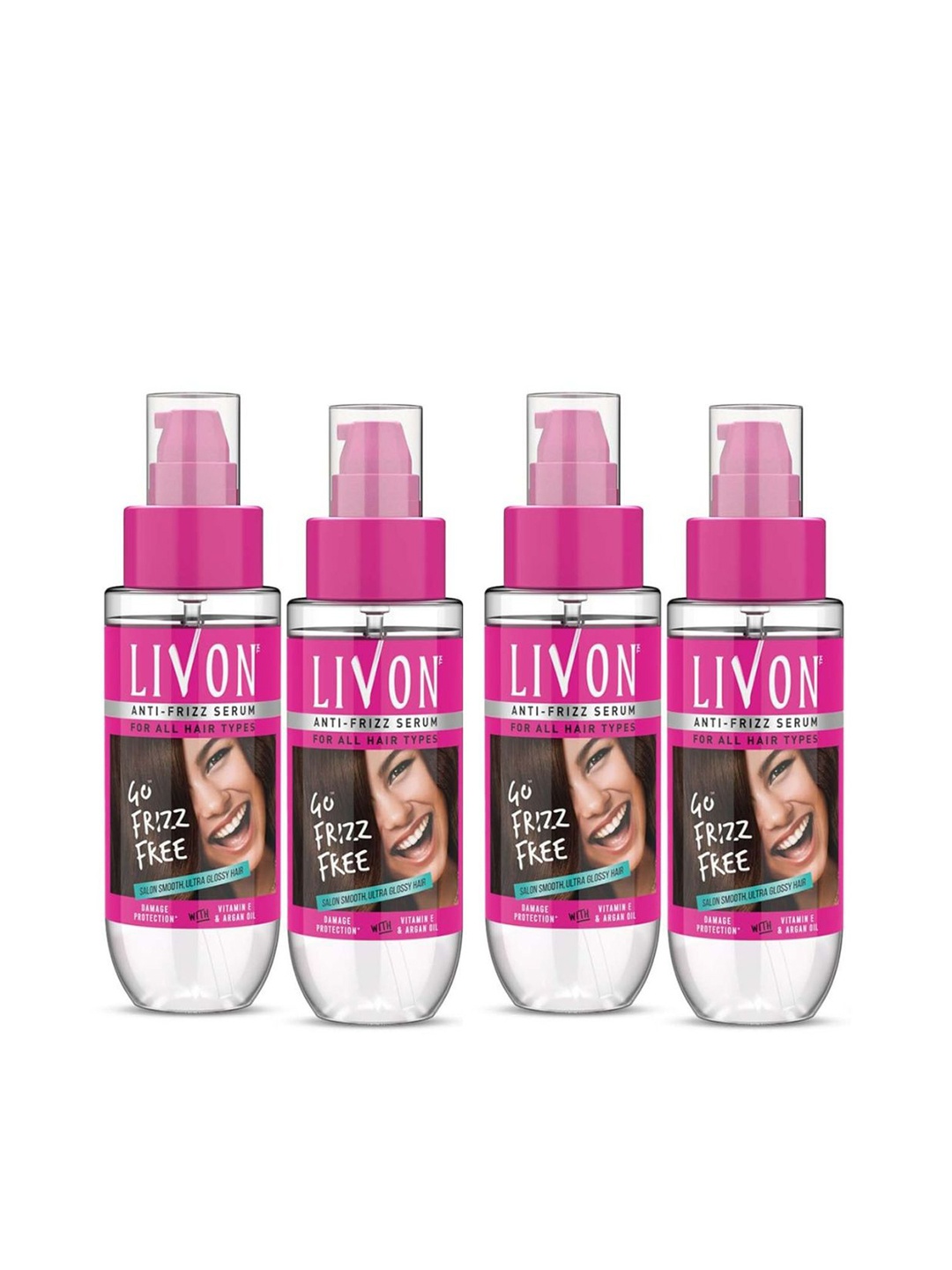 Livon Set of 4 Hair Serum For Frizz-free Smooth Hair With Argan Oil & Vitamin E- 50ml Each, Pink
Livon Set of 4 Hair Serum For Frizz-free Smooth Hair With Argan Oil & Vitamin E- 50ml Each, Pink