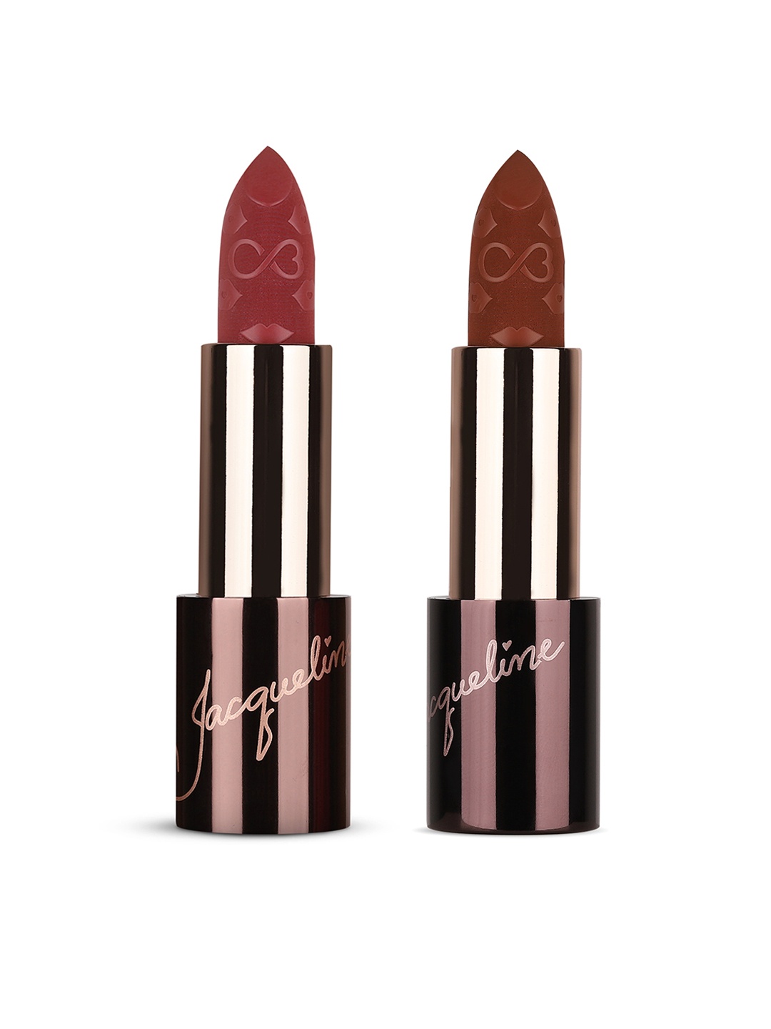 Colorbar X Jacqueline Set of 2 Sinful Lipstick 3.5 g Each - Foreplay 026 & Dirty Date 027, Brown
Colorbar X Jacqueline Set of 2 Sinful Lipstick 3.5 g Each - Foreplay 026 & Dirty Date 027, Brown