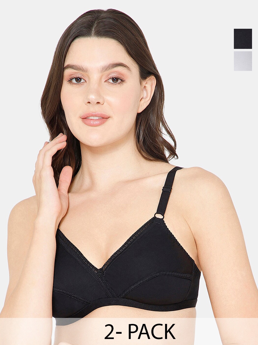 NAIDU HALL Pack Of 2 Non Padded Medium Coverage Everyday Bra With All Day Comfort, White
NAIDU HALL Pack Of 2 Non Padded Medium Coverage Everyday Bra With All Day Comfort, White