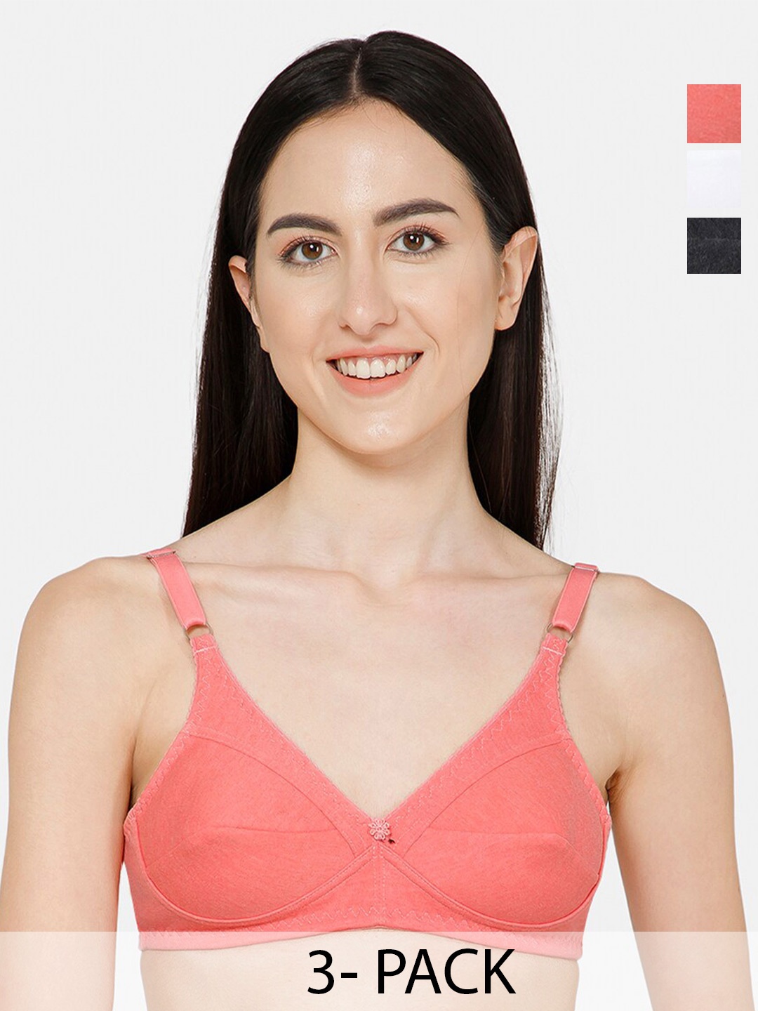 NAIDU HALL Pack Of 3 Full Coverage Non Padded Cotton Everyday Bras With All Day Comfort, White
NAIDU HALL Pack Of 3 Full Coverage Non Padded Cotton Everyday Bras With All Day Comfort, White
