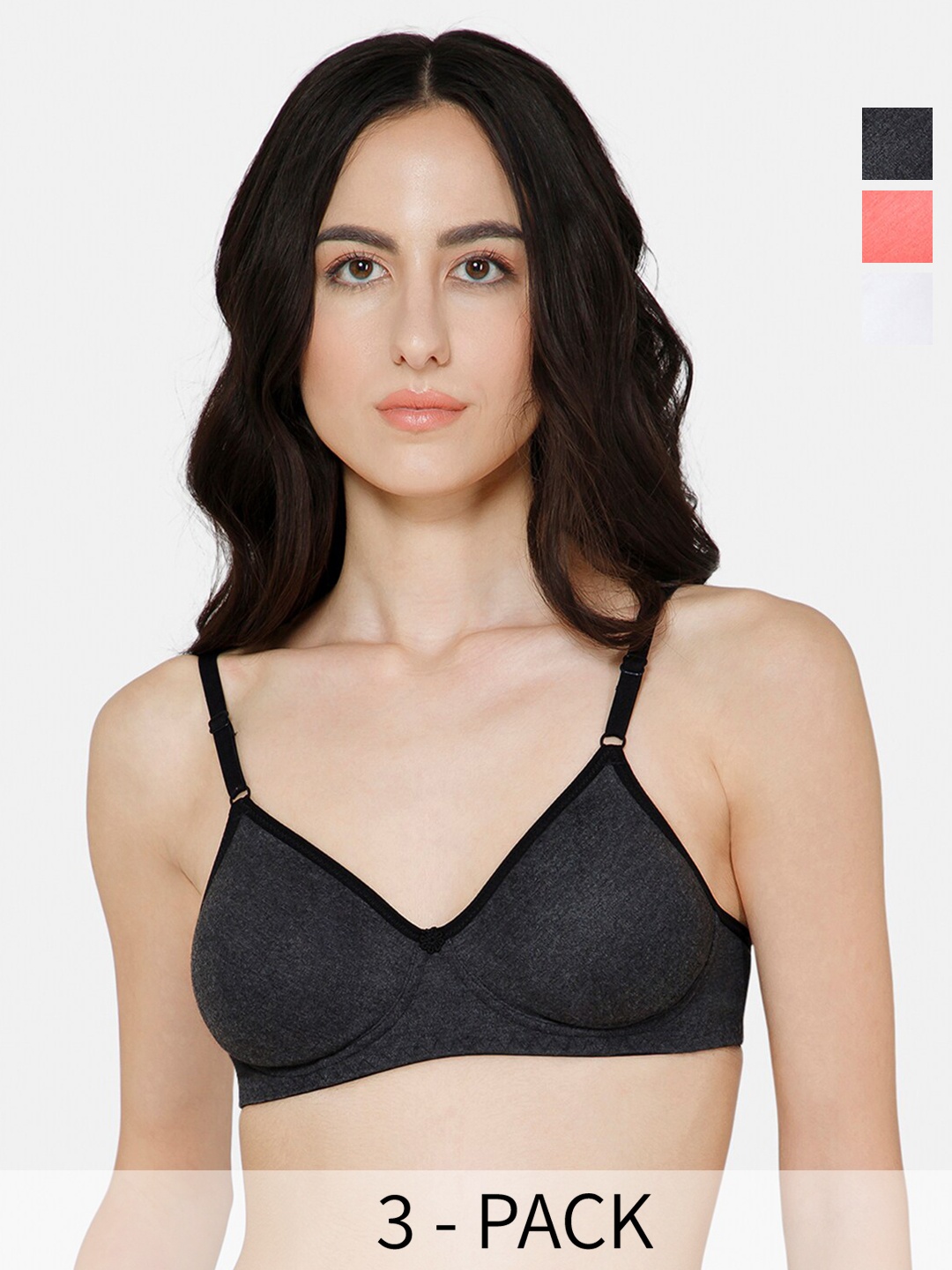 NAIDU HALL Pack of 3 Medium Coverage Non Padded Cotton Everyday Bras With All Day Comfort, Coral
NAIDU HALL Pack of 3 Medium Coverage Non Padded Cotton Everyday Bras With All Day Comfort, Coral