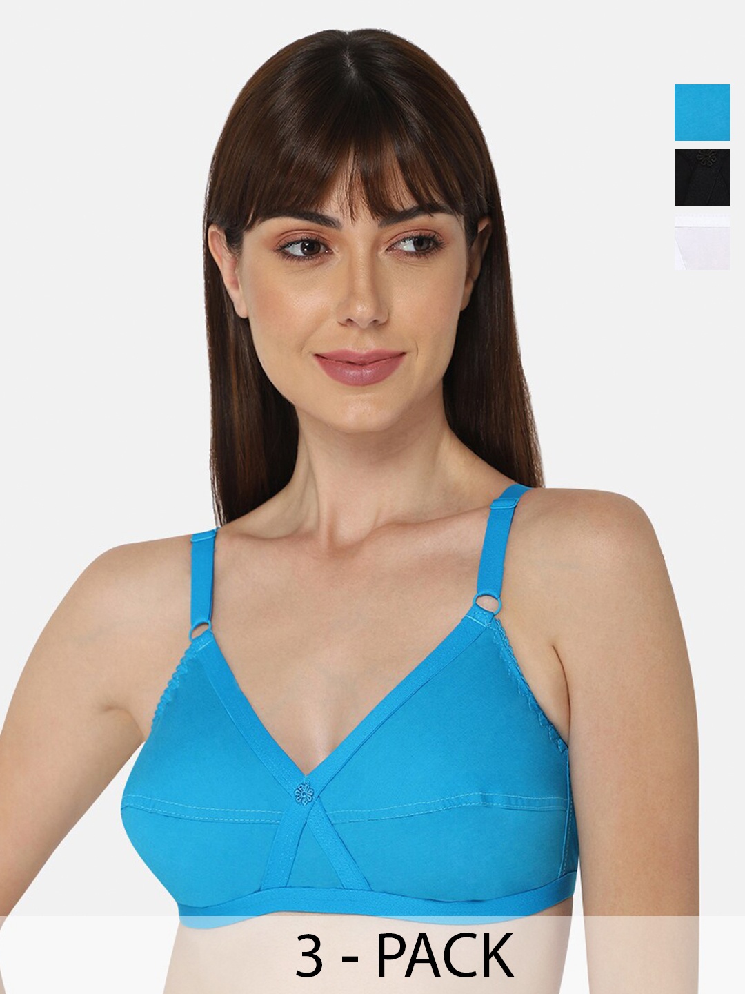 NAIDU HALL Pack Of 3 Full Coverage Non Padded Everyday Bra with All Day Comfort, White
NAIDU HALL Pack Of 3 Full Coverage Non Padded Everyday Bra with All Day Comfort, White