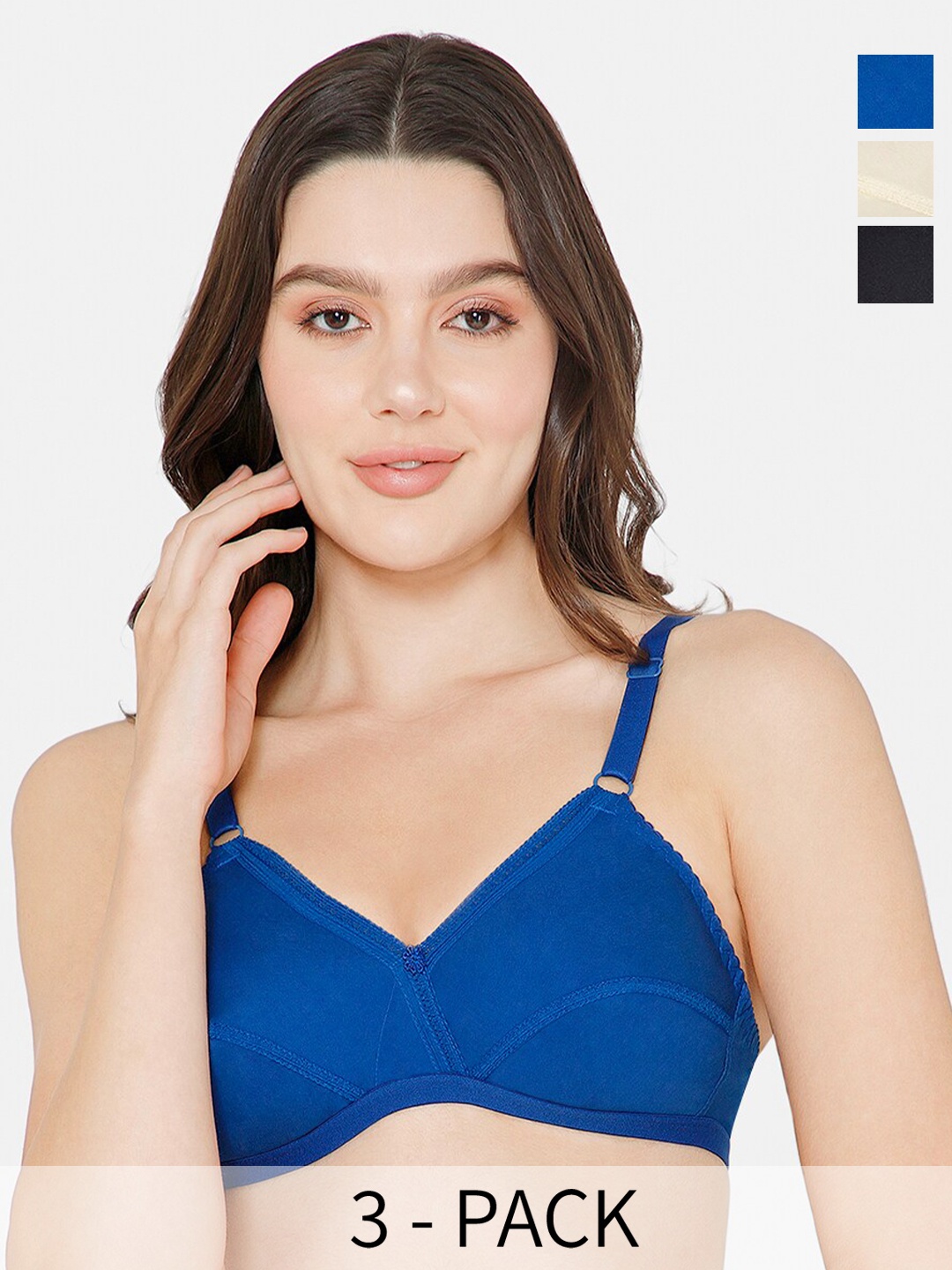 NAIDU HALL Pack Of 3 Full Coverage Non Padded Cotton Everyday Bras With All Day Comfort, Black
NAIDU HALL Pack Of 3 Full Coverage Non Padded Cotton Everyday Bras With All Day Comfort, Black