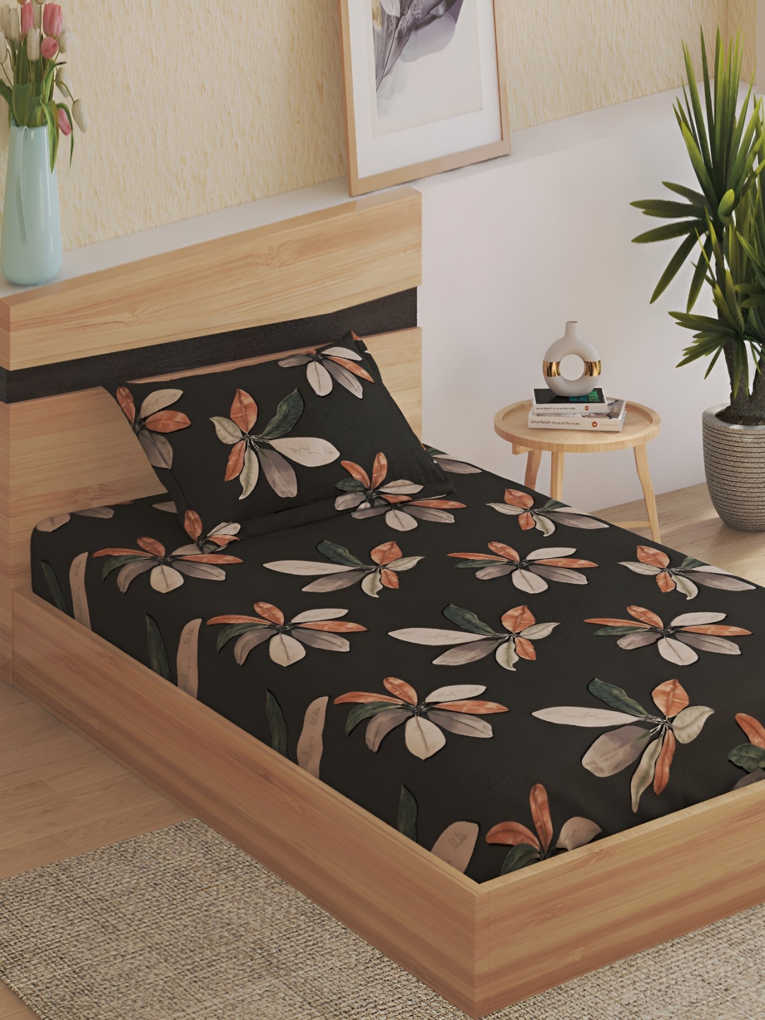 Home Centre Corsica Kaede Black Flat 220 TC Microfiber Single Bedsheet with 1 Pillow Cover
Home Centre Corsica Kaede Black Flat 220 TC Microfiber Single Bedsheet with 1 Pillow Cover