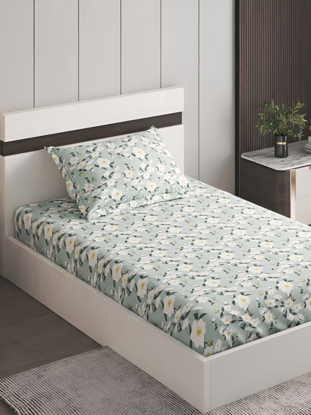 Home Centre Corsica Erica Blue Flat 220 TC Microfiber Single Bedsheet with 1 Pillow Cover
Home Centre Corsica Erica Blue Flat 220 TC Microfiber Single Bedsheet with 1 Pillow Cover