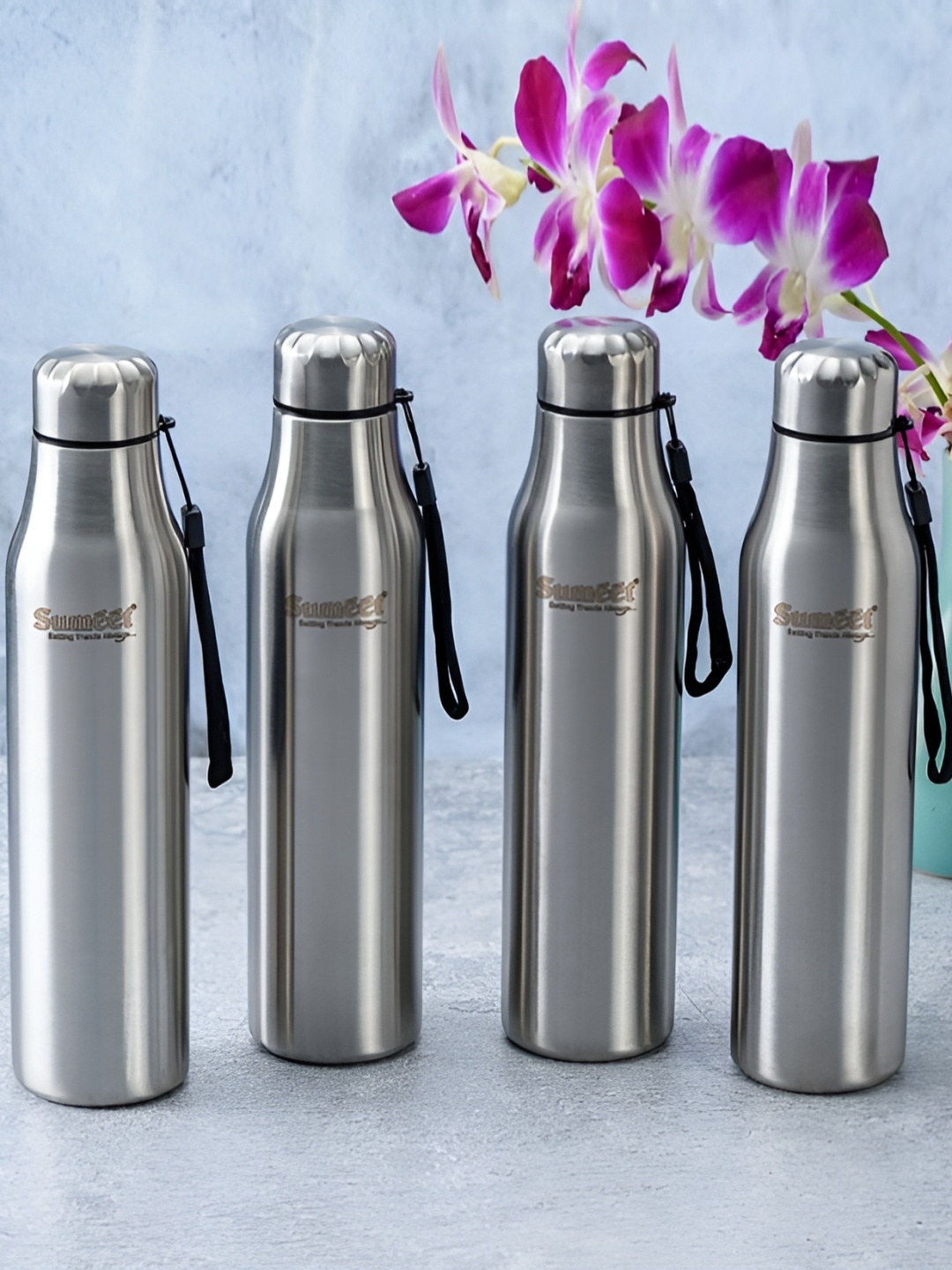 Sumeet 4 Pieces Stainless Steel Solid Double Wall Vacuum Flask Water Bottle 1 L, Silver
Sumeet 4 Pieces Stainless Steel Solid Double Wall Vacuum Flask Water Bottle 1 L, Silver