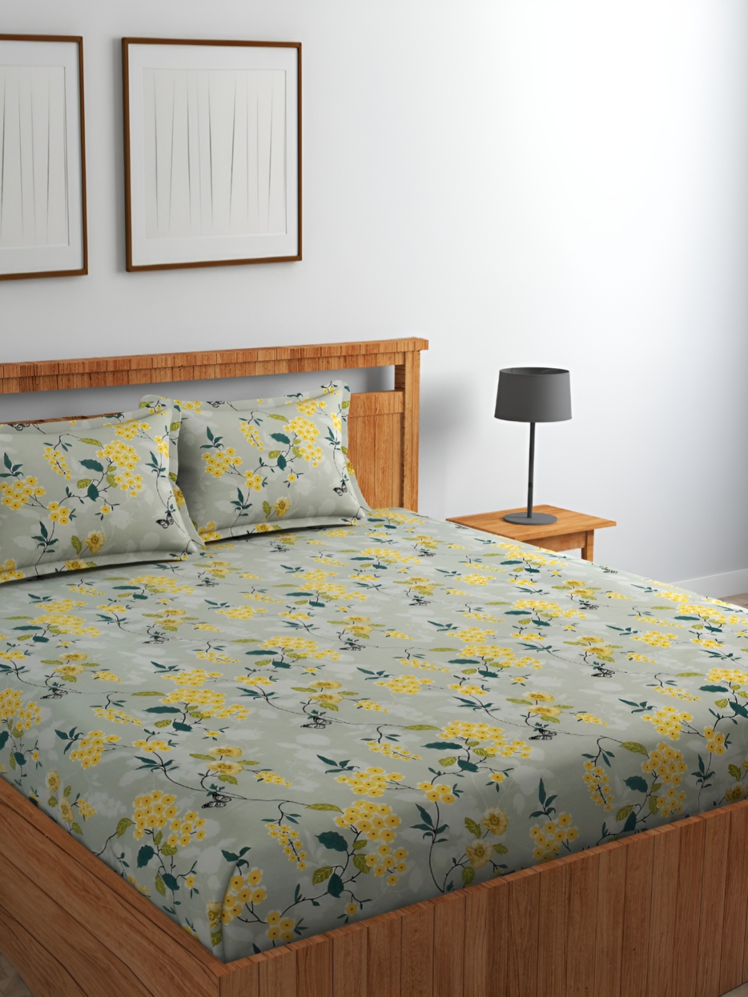 CHHILAKIYA Green Floral Printed Cotton 210 TC King Bedsheet with 2 Pillow Covers
CHHILAKIYA Green Floral Printed Cotton 210 TC King Bedsheet with 2 Pillow Covers