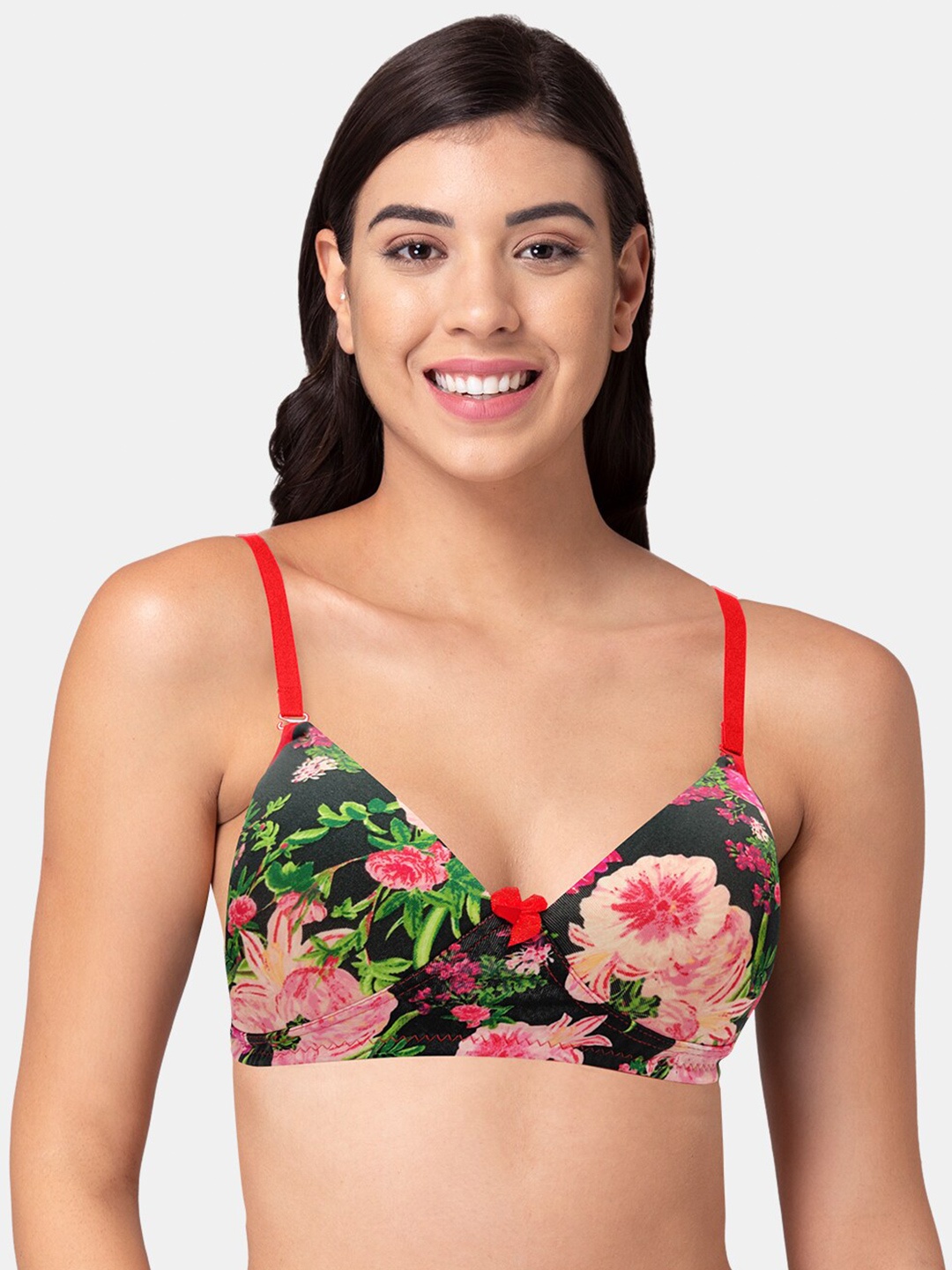 Tweens Floral Printed Medium Coverage Heavily Padded Seamless T-shirt Bra- All Day Comfort, Black
Tweens Floral Printed Medium Coverage Heavily Padded Seamless T-shirt Bra- All Day Comfort, Black