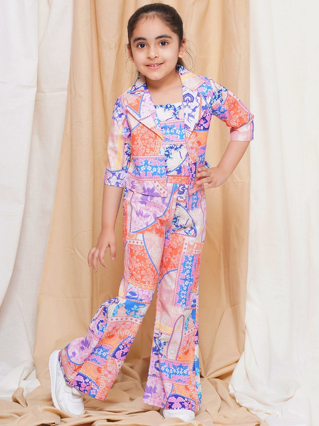 Aj DEZInES Girls Floral Printed Cotton Top With Jacket & Trousers Clothing Set, Purple
Aj DEZInES Girls Floral Printed Cotton Top With Jacket & Trousers Clothing Set, Purple
