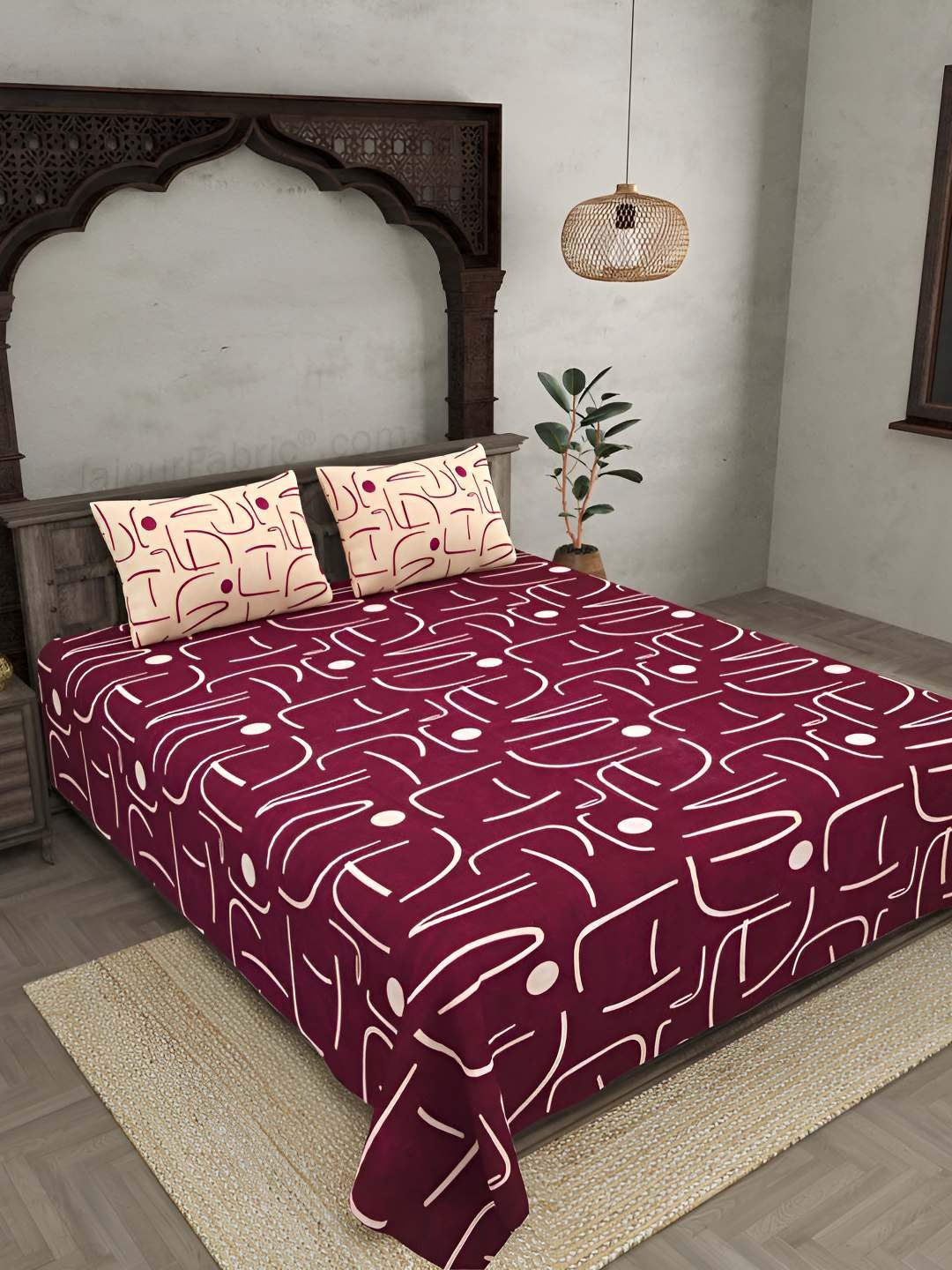BED-SHEET.COM Purple & White Printed Cotton 180 TC King Bedsheet With 2 Pillow Covers
BED-SHEET.COM Purple & White Printed Cotton 180 TC King Bedsheet With 2 Pillow Covers