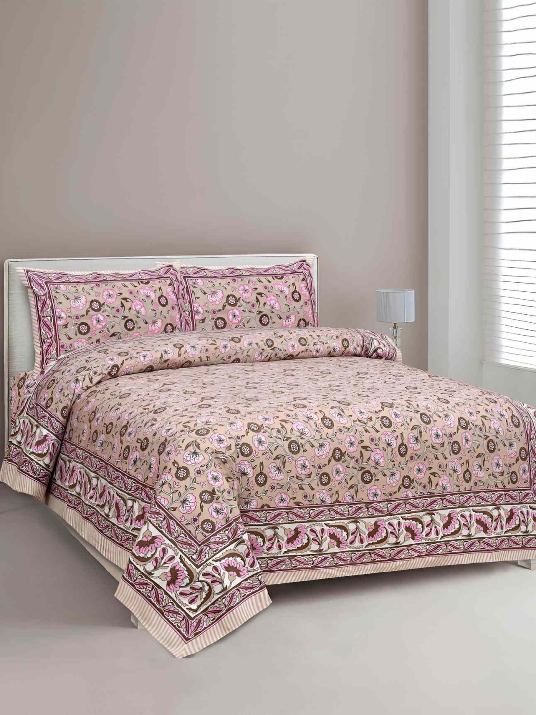 BED-SHEET.COM Pink Ethnic Motifs Printed Cotton 240 TC King Bedsheet with 2 Pillow Covers
BED-SHEET.COM Pink Ethnic Motifs Printed Cotton 240 TC King Bedsheet with 2 Pillow Covers