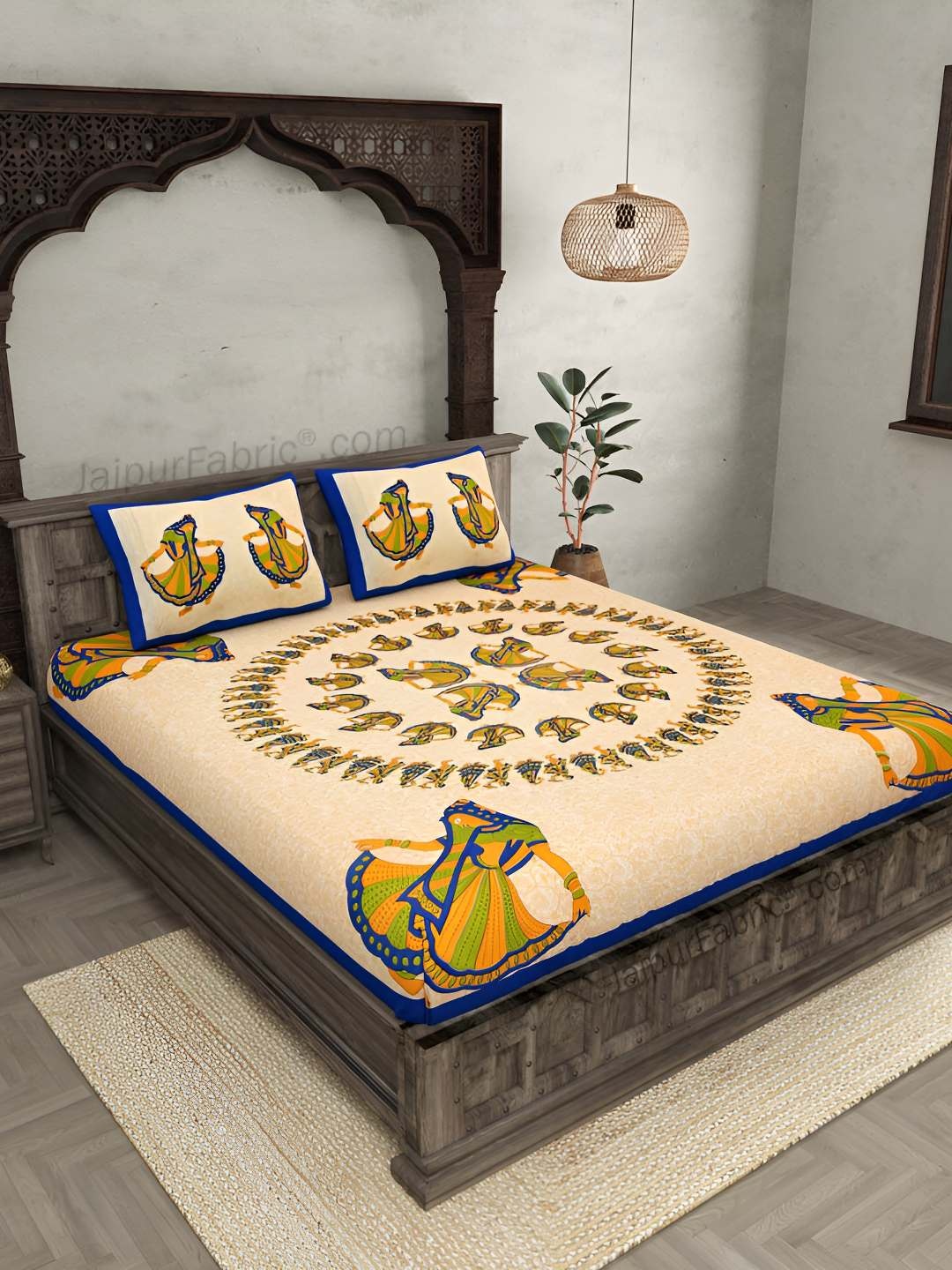 BED-SHEET.COM Blue & Orange Printed Cotton 240 TC King Bedsheet With 2 Pillow Covers
BED-SHEET.COM Blue & Orange Printed Cotton 240 TC King Bedsheet With 2 Pillow Covers