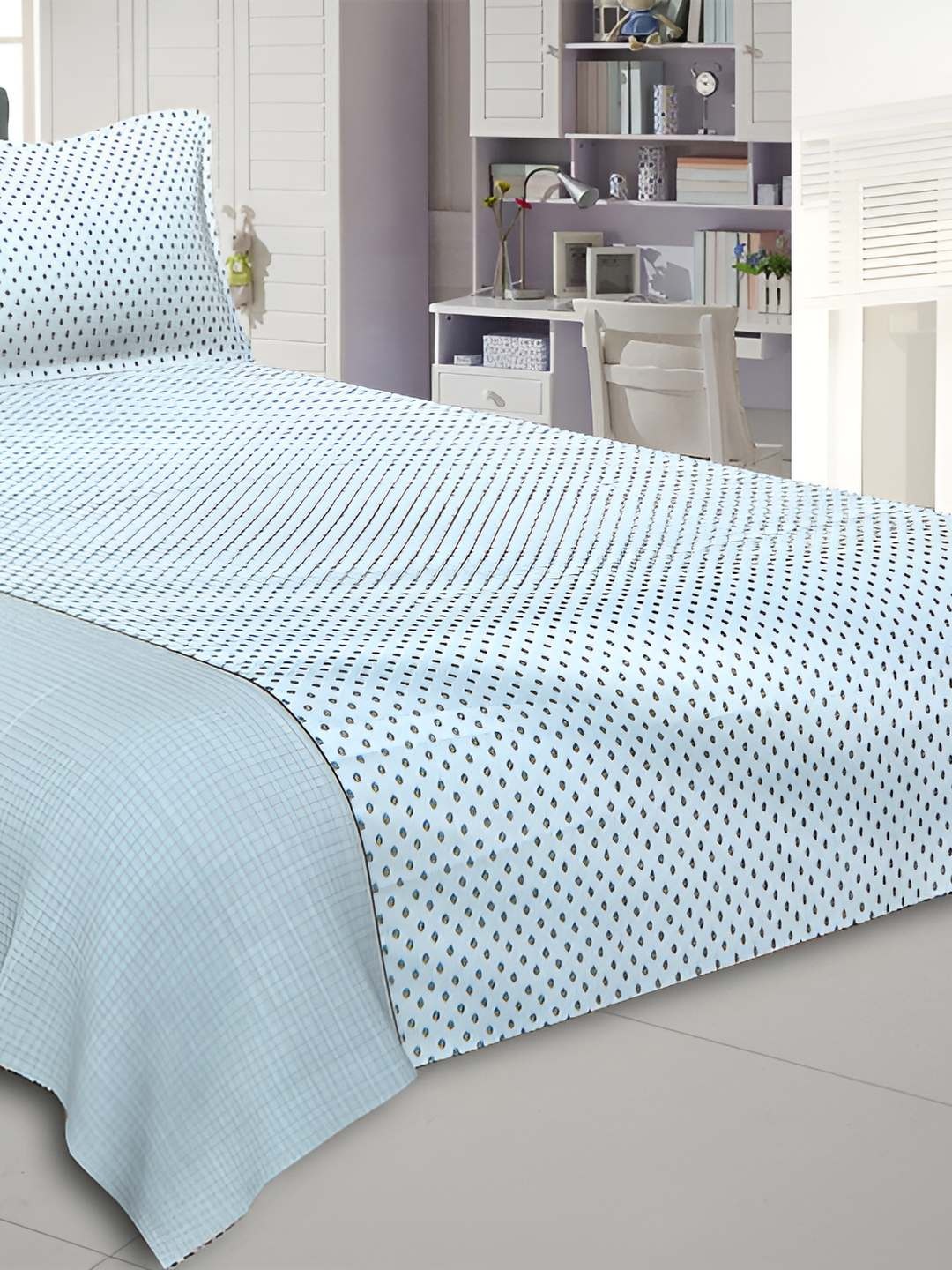 BED-SHEET.COM Grey Geometric Cotton 144 TC King Double Bedsheet With 2 Pillow Covers
BED-SHEET.COM Grey Geometric Cotton 144 TC King Double Bedsheet With 2 Pillow Covers