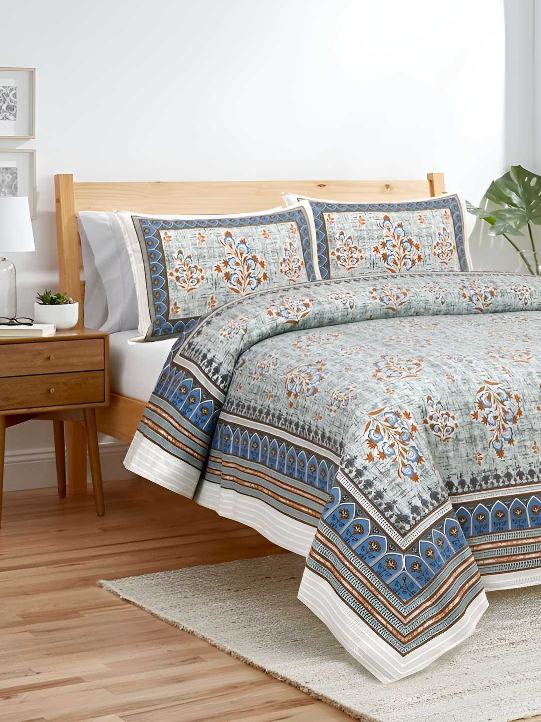 BED-SHEET.COM Green Ethnic Motifs Printed Cotton 240 TC King Bedsheet with 2 Pillow Covers
BED-SHEET.COM Green Ethnic Motifs Printed Cotton 240 TC King Bedsheet with 2 Pillow Covers