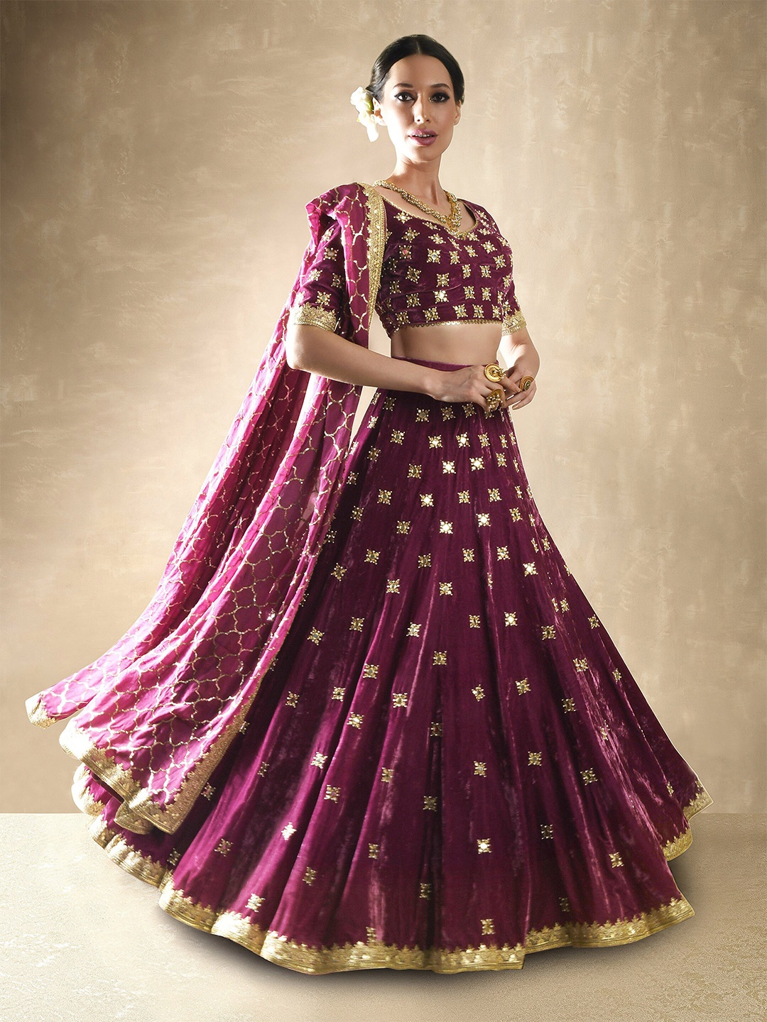 Renee Label Embroidered Mirror Work Ready to Wear Lehenga & Blouse With Dupatta, Maroon
Renee Label Embroidered Mirror Work Ready to Wear Lehenga & Blouse With Dupatta, Maroon