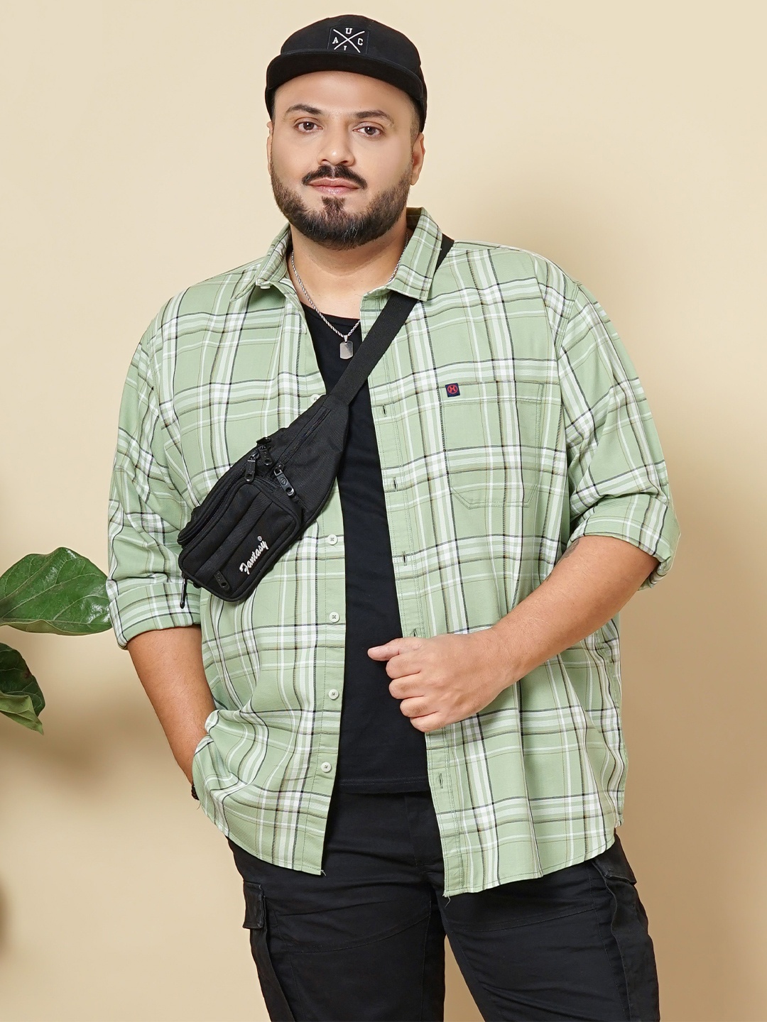 Hardsoda by The Indian Garage Co Plus Size Checked Spread Collar Long Sleeves Casual Shirt, Green
Hardsoda by The Indian Garage Co Plus Size Checked Spread Collar Long Sleeves Casual Shirt, Green