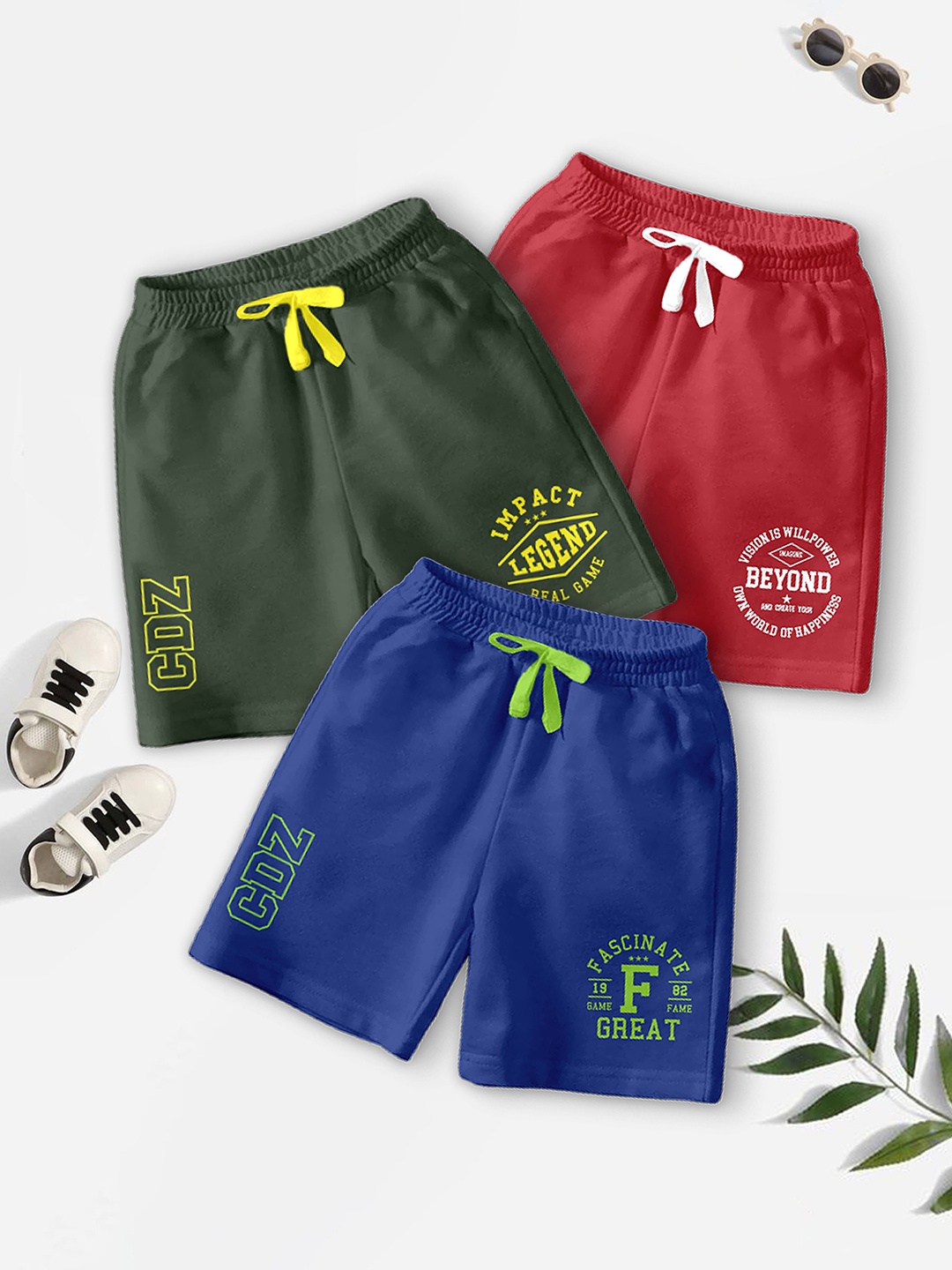 CODEZ Boys Pack Of 3 Typography Printed Mid-Rise Breathable Outdoor Casual Shorts, Red
CODEZ Boys Pack Of 3 Typography Printed Mid-Rise Breathable Outdoor Casual Shorts, Red