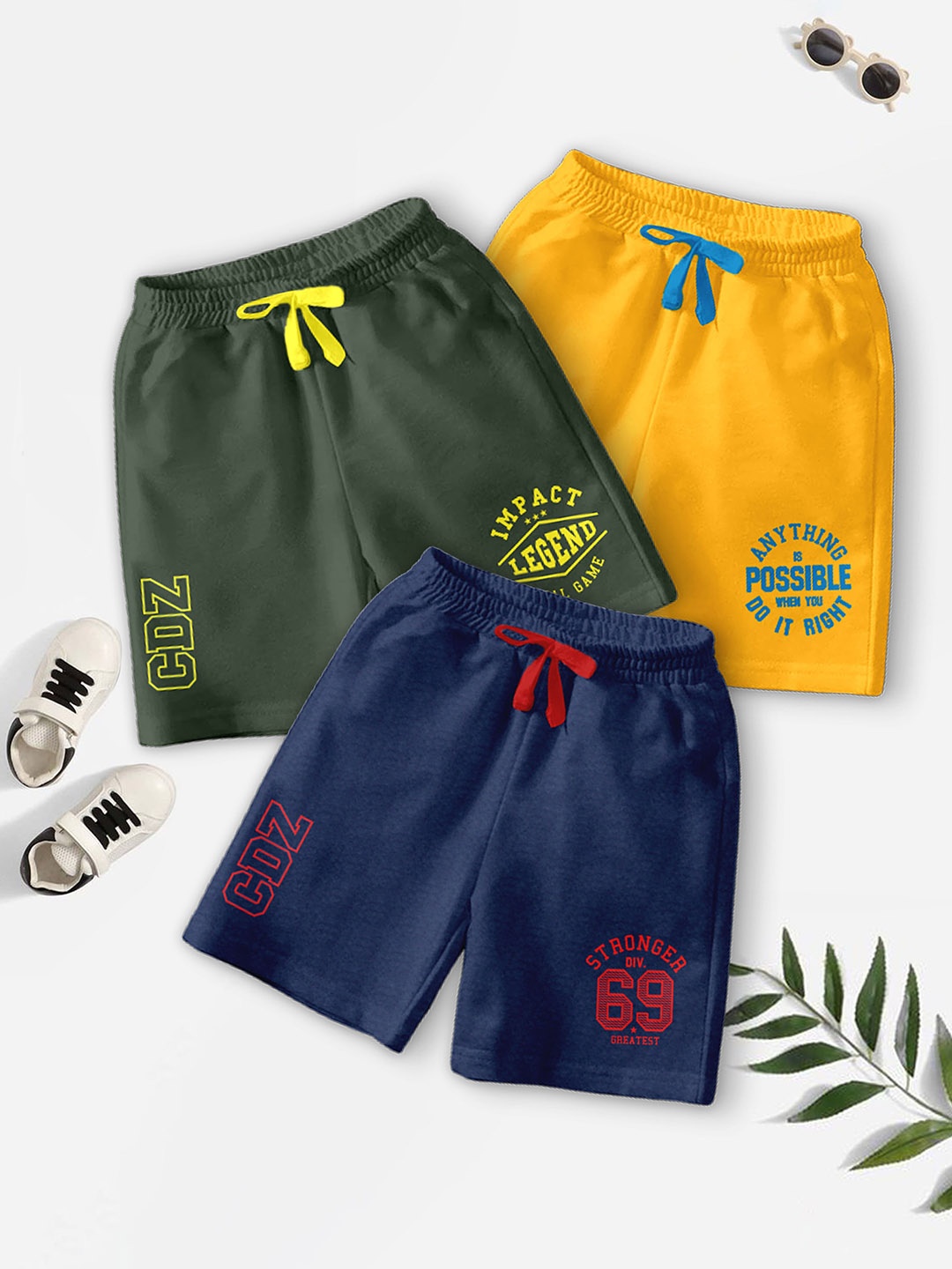 CODEZ Boys Pack Of 3 Typography Printed Mid-Rise Breathable Outdoor Casual Shorts, Green
CODEZ Boys Pack Of 3 Typography Printed Mid-Rise Breathable Outdoor Casual Shorts, Green