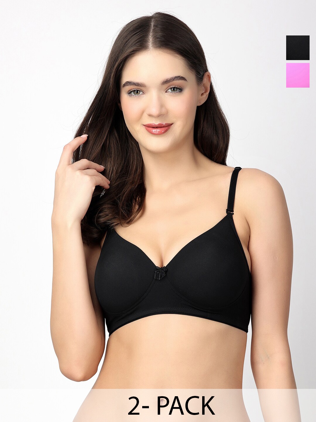 Floret Pack Of 2 Medium Coverage Heavily Padded T-shirt Bra With All Day Comfort, Purple
Floret Pack Of 2 Medium Coverage Heavily Padded T-shirt Bra With All Day Comfort, Purple