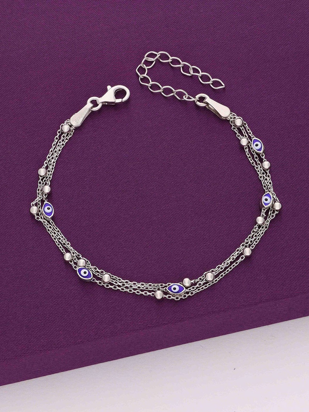 KAI JEWEL 925 Sterling Silver Rhodium-Plated Cubic Zirconia Three Layered Link Bracelet
KAI JEWEL 925 Sterling Silver Rhodium-Plated Cubic Zirconia Three Layered Link Bracelet