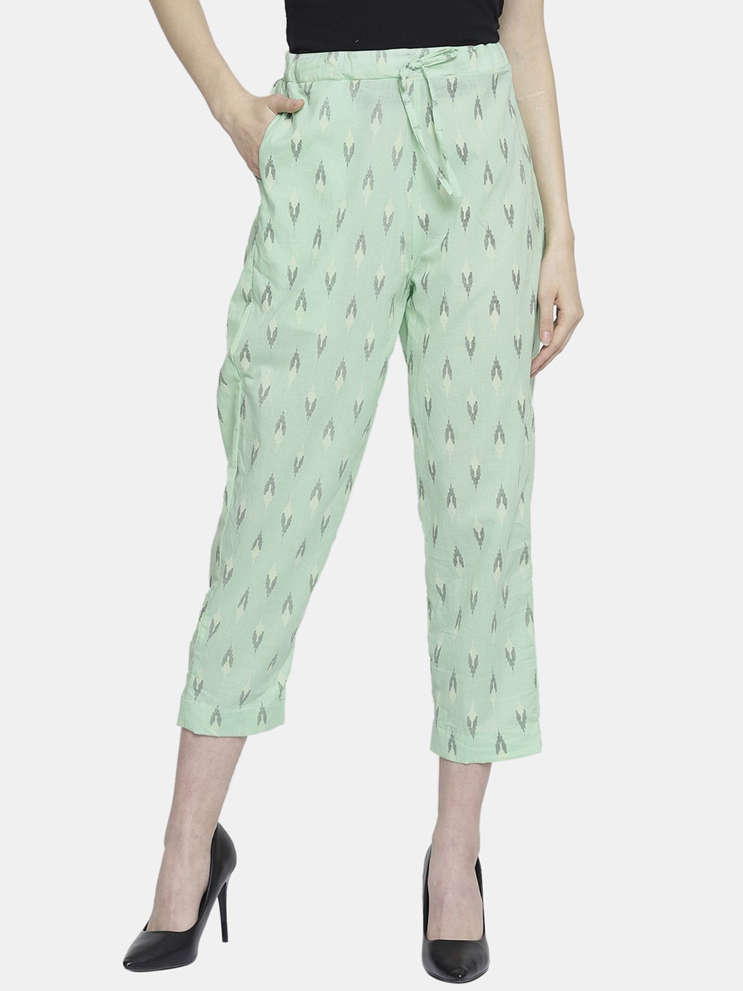 Aarsha Women Printed Relaxed Straight Leg Mid-Rise Cotton Plain Regular Trousers Trousers, Green
Aarsha Women Printed Relaxed Straight Leg Mid-Rise Cotton Plain Regular Trousers Trousers, Green