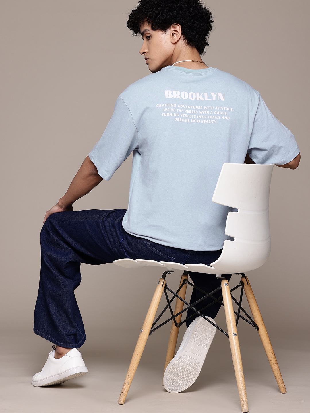 The Roadster Lifestyle Co. Printed Drop-Shoulder Sleeves Pure Cotton Relaxed T-shirt, Blue
The Roadster Lifestyle Co. Printed Drop-Shoulder Sleeves Pure Cotton Relaxed T-shirt, Blue