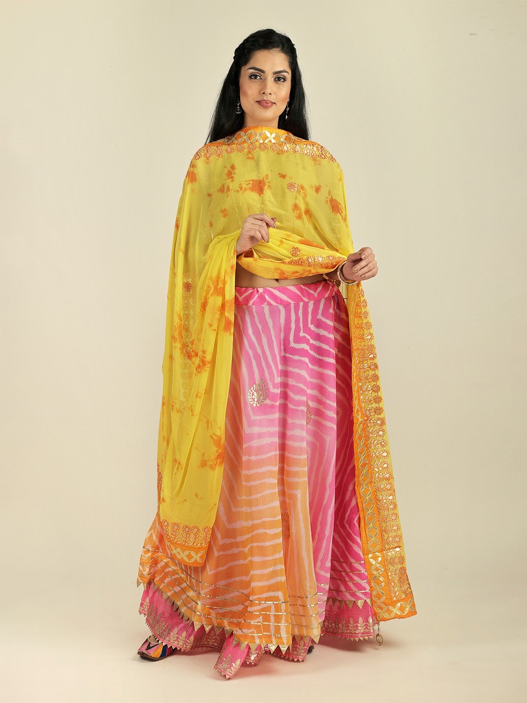 Exotic India Lemonzest Tie & Dye Digital Print Bemberg Extra-Wide Dupatta With Tassels, Yellow
Exotic India Lemonzest Tie & Dye Digital Print Bemberg Extra-Wide Dupatta With Tassels, Yellow