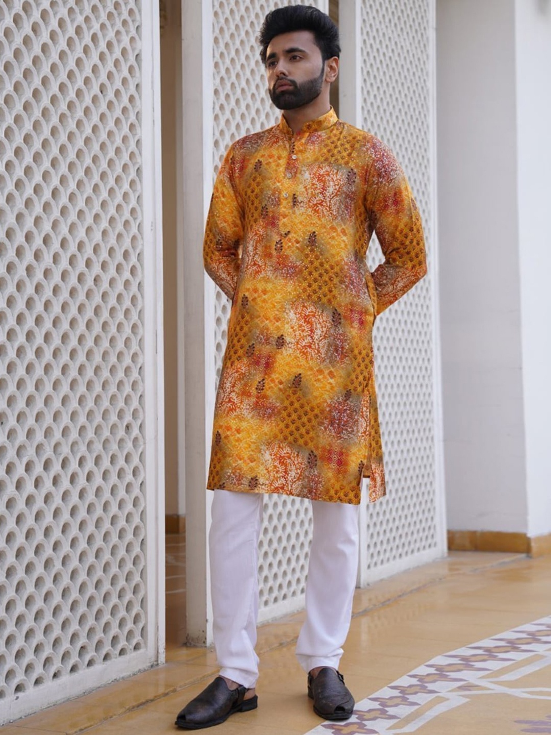 Aanys Culture Ethnic Motifs Printed Sequinned Mandarin Collar Straight Kurta, Orange
Aanys Culture Ethnic Motifs Printed Sequinned Mandarin Collar Straight Kurta, Orange