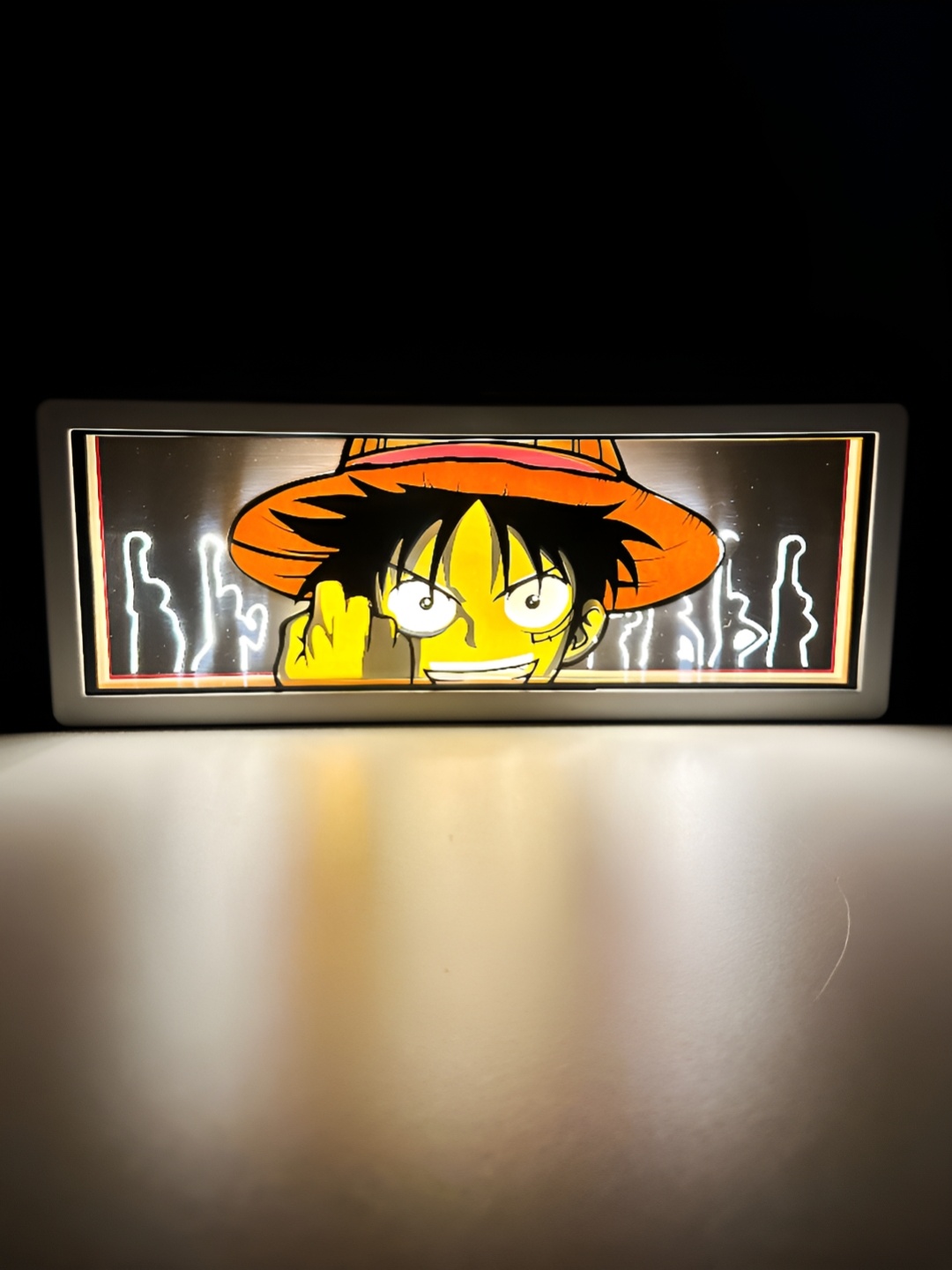 COMICSENSE Anime Mugiwara Pirate Luffy Face Textured Acrylic Rectangle Table Lamp, Black
COMICSENSE Anime Mugiwara Pirate Luffy Face Textured Acrylic Rectangle Table Lamp, Black