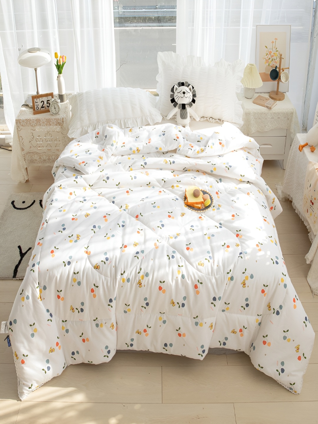 JC HOME White & Blue Cartoon Characters AC Room 350 GSM Pure Cotton Double Bed Quilt
JC HOME White & Blue Cartoon Characters AC Room 350 GSM Pure Cotton Double Bed Quilt