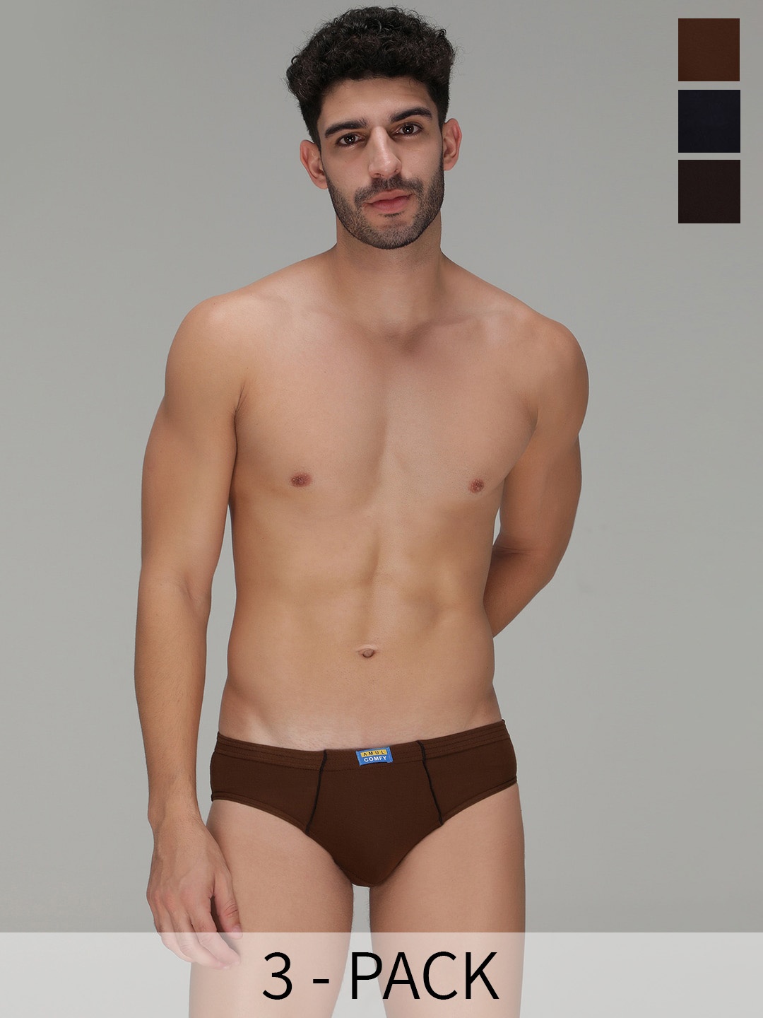 AMUL COMFY Pack Of 3 Mid Rise Pure Cotton Basic Briefs AC-CBRIIE-NY-LBR-SGY-2XL-3PC, Green
AMUL COMFY Pack Of 3 Mid Rise Pure Cotton Basic Briefs AC-CBRIIE-NY-LBR-SGY-2XL-3PC, Green