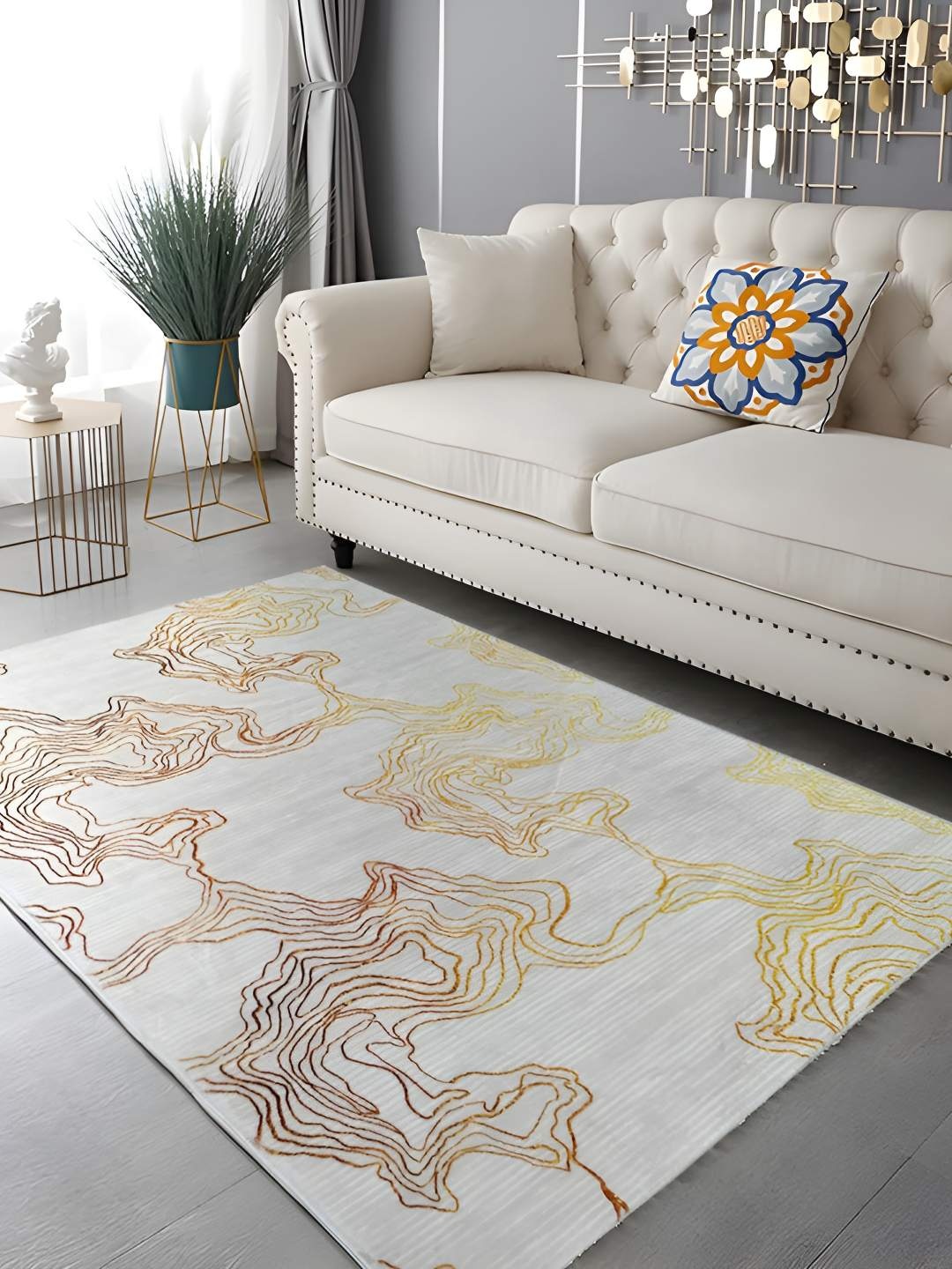 Sapana Carpet-Mats Rio Grey Abstract Printed Anti Skid Rectangle Contemporary Carpet
Sapana Carpet-Mats Rio Grey Abstract Printed Anti Skid Rectangle Contemporary Carpet