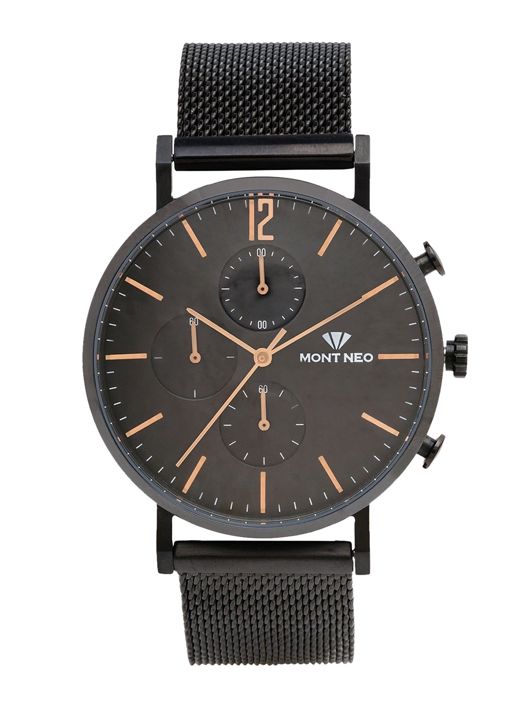 MONT NEO Modern Men Round Dial & Bracelet Style Straps Analogue Watch 7004M-B4404, Black
MONT NEO Modern Men Round Dial & Bracelet Style Straps Analogue Watch 7004M-B4404, Black