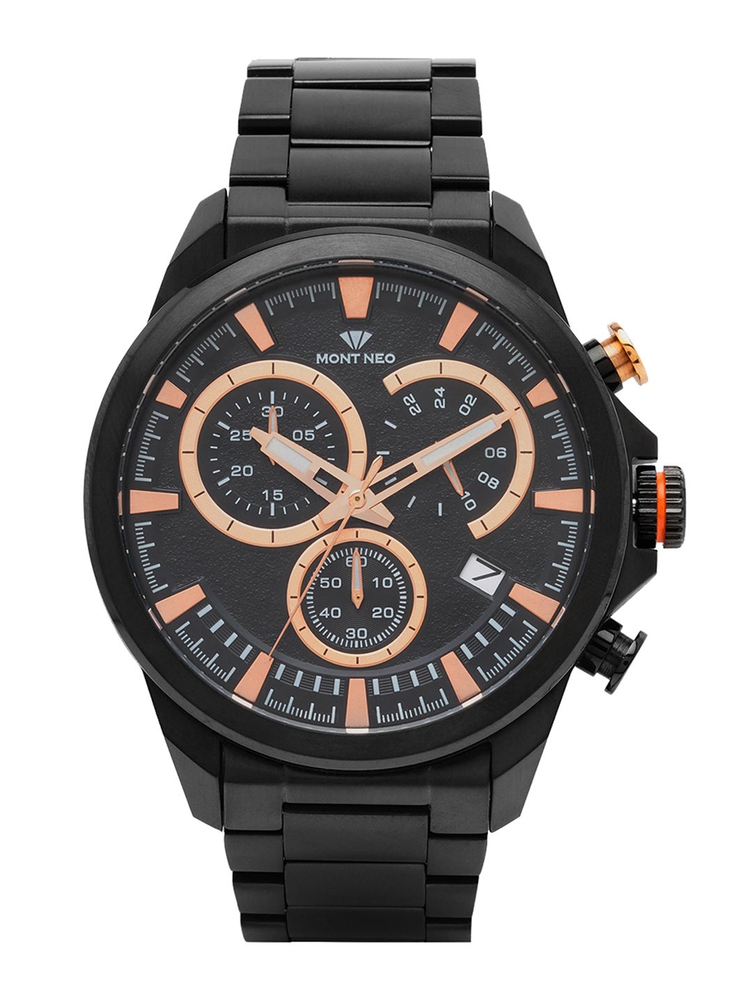 MONT NEO Men Dial & Stainless Steel Bracelet Style Straps Analogue Watch 7011M-M4404, Black
MONT NEO Men Dial & Stainless Steel Bracelet Style Straps Analogue Watch 7011M-M4404, Black