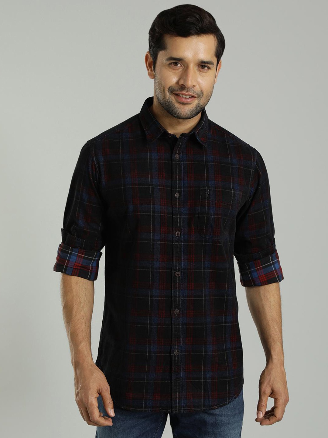 Indian Terrain India Slim Tartan Checks Cutaway Collar Slim Fit Cotton Casual Shirt, Blue
Indian Terrain India Slim Tartan Checks Cutaway Collar Slim Fit Cotton Casual Shirt, Blue