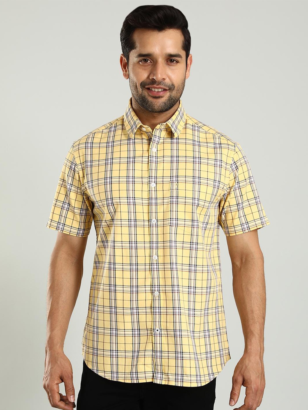 Indian Terrain Classic Spread Collar Slim Fit Tartan Checks Checked Cotton Casual Shirt, Yellow
Indian Terrain Classic Spread Collar Slim Fit Tartan Checks Checked Cotton Casual Shirt, Yellow