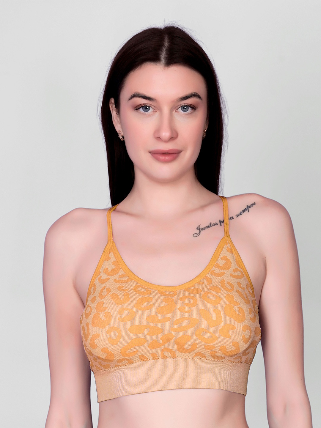 Gopalvilla Printed Full Coverage Lightly Padded Workout Bra With All Day Comfort, Yellow
Gopalvilla Printed Full Coverage Lightly Padded Workout Bra With All Day Comfort, Yellow