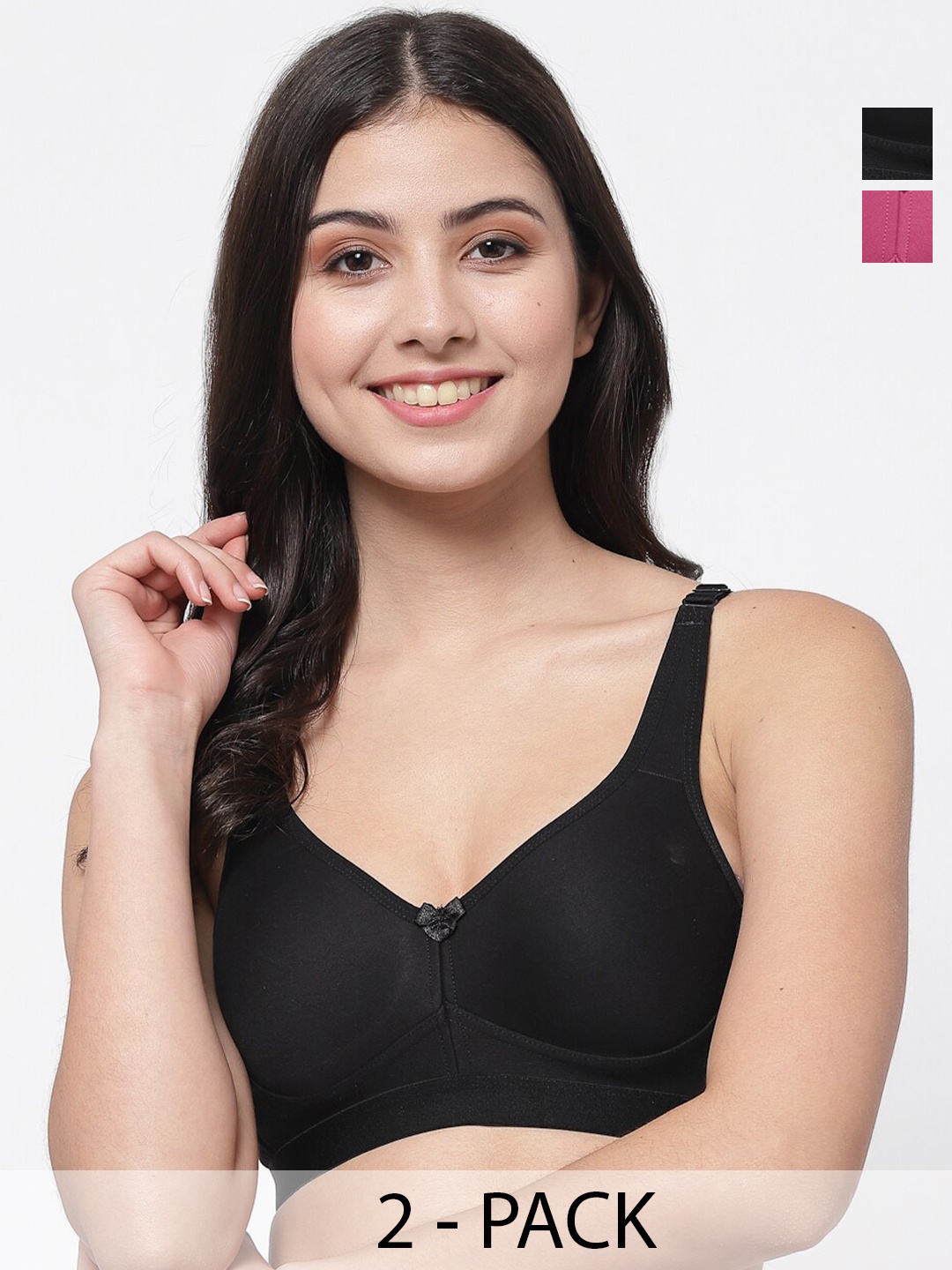 College Girl Pack Of 2 Lightly Padded Super Support Cotton Minimizer Bra-All Day Comfort, Black
College Girl Pack Of 2 Lightly Padded Super Support Cotton Minimizer Bra-All Day Comfort, Black