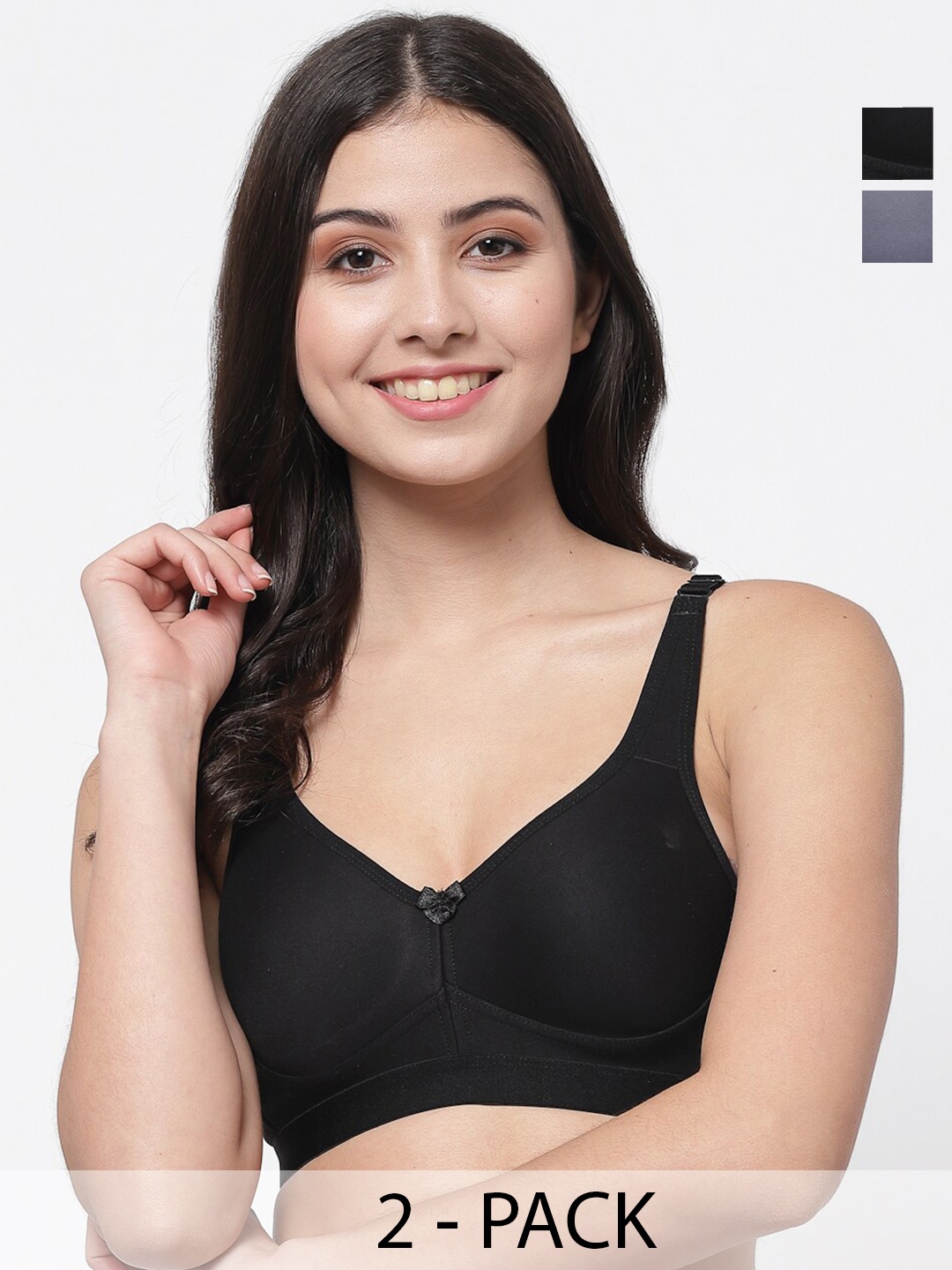 College Girl Pack Of 2 Lightly Padded Super Support Cotton Minimizer Bra-All Day Comfort, Black
College Girl Pack Of 2 Lightly Padded Super Support Cotton Minimizer Bra-All Day Comfort, Black