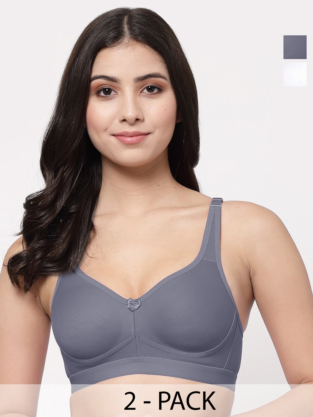 College Girl Pack of 2 Full Coverage Lightly Padded Minimizer Bra-All Day Comfort, Grey
College Girl Pack of 2 Full Coverage Lightly Padded Minimizer Bra-All Day Comfort, Grey